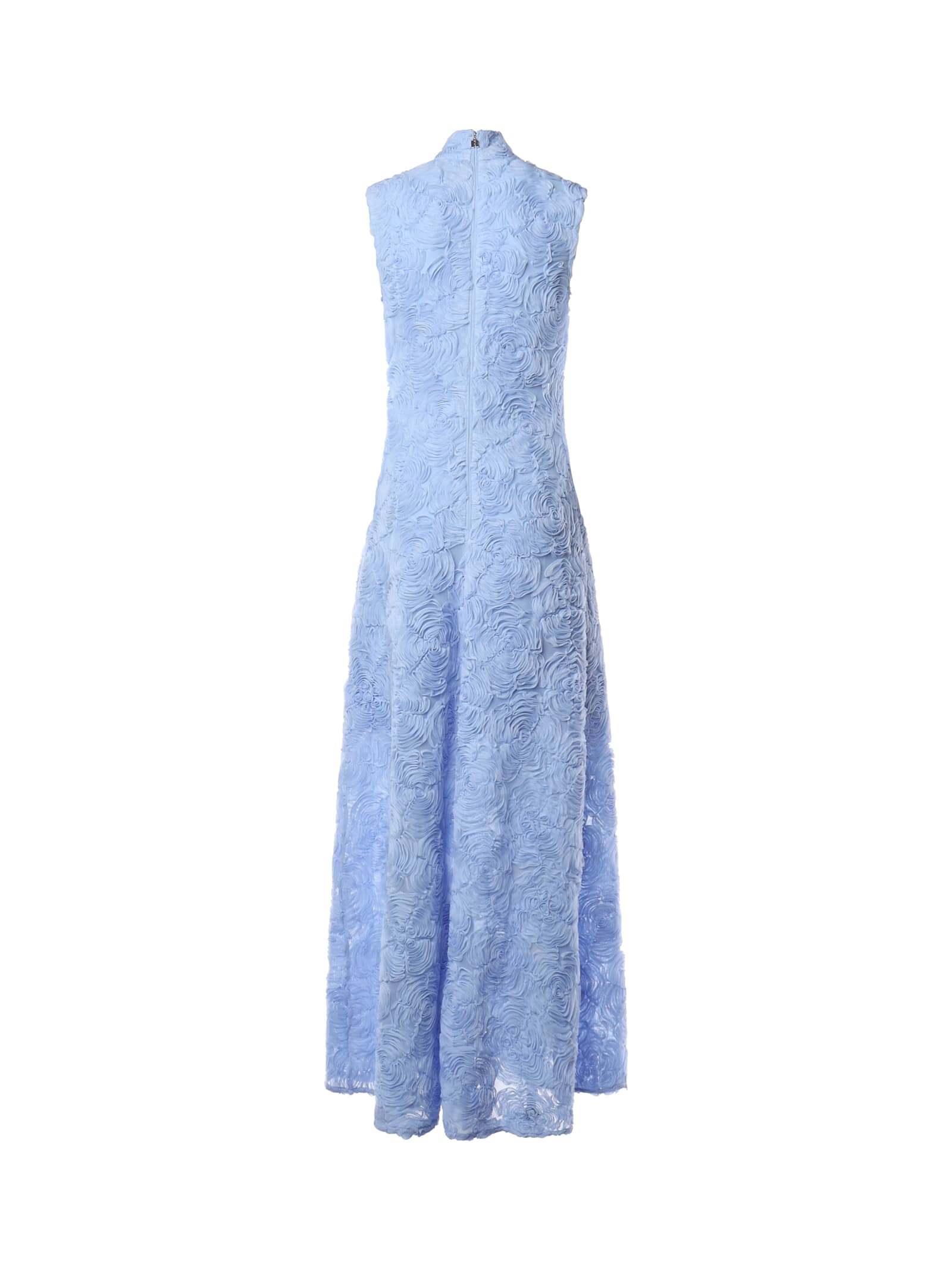 ROTATE BIRGER CHRISTENSEN FLOWER MESH MAXI DRESS 
