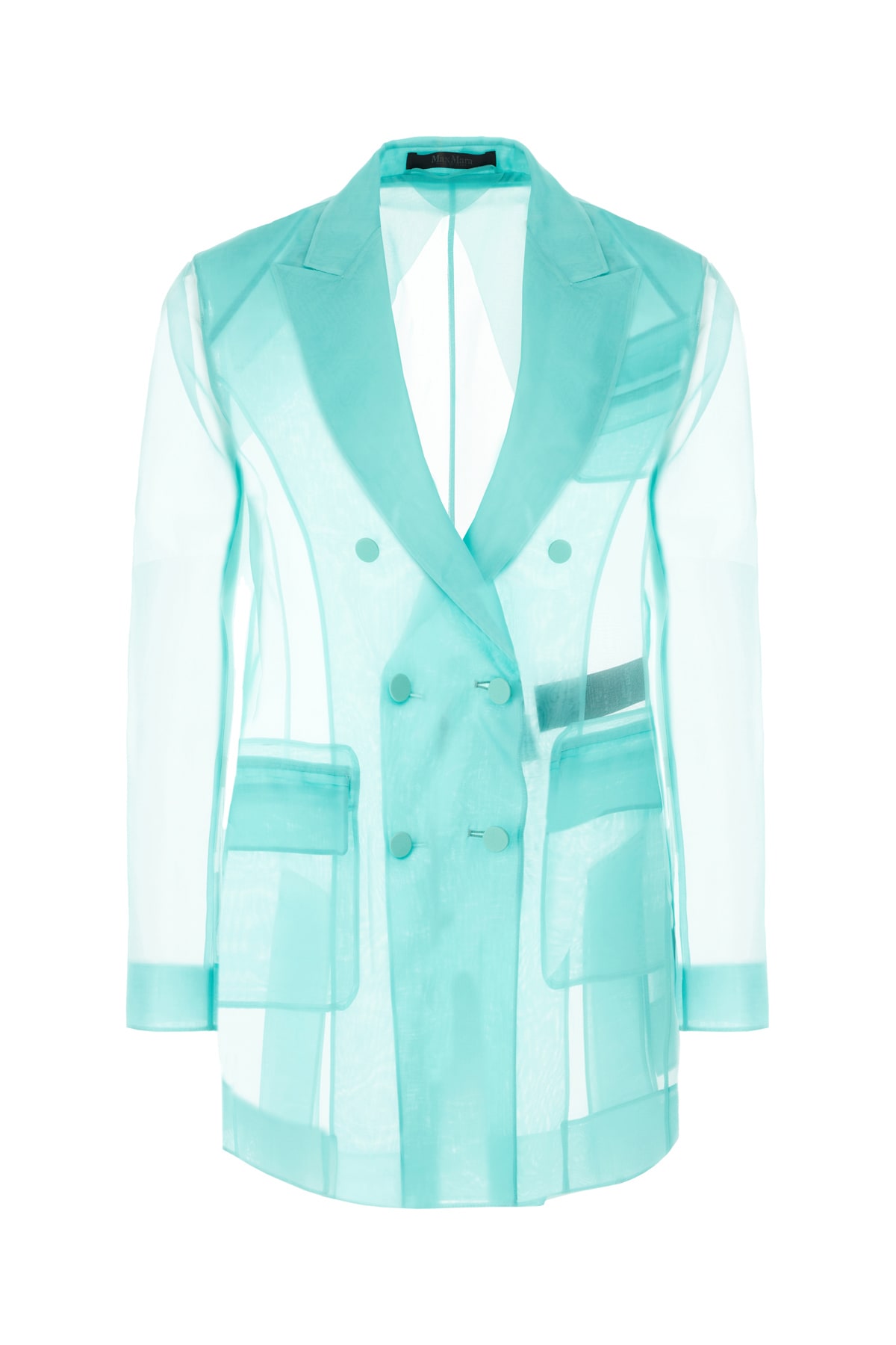 Max Mara Tiffany Organza Blazer In Blue