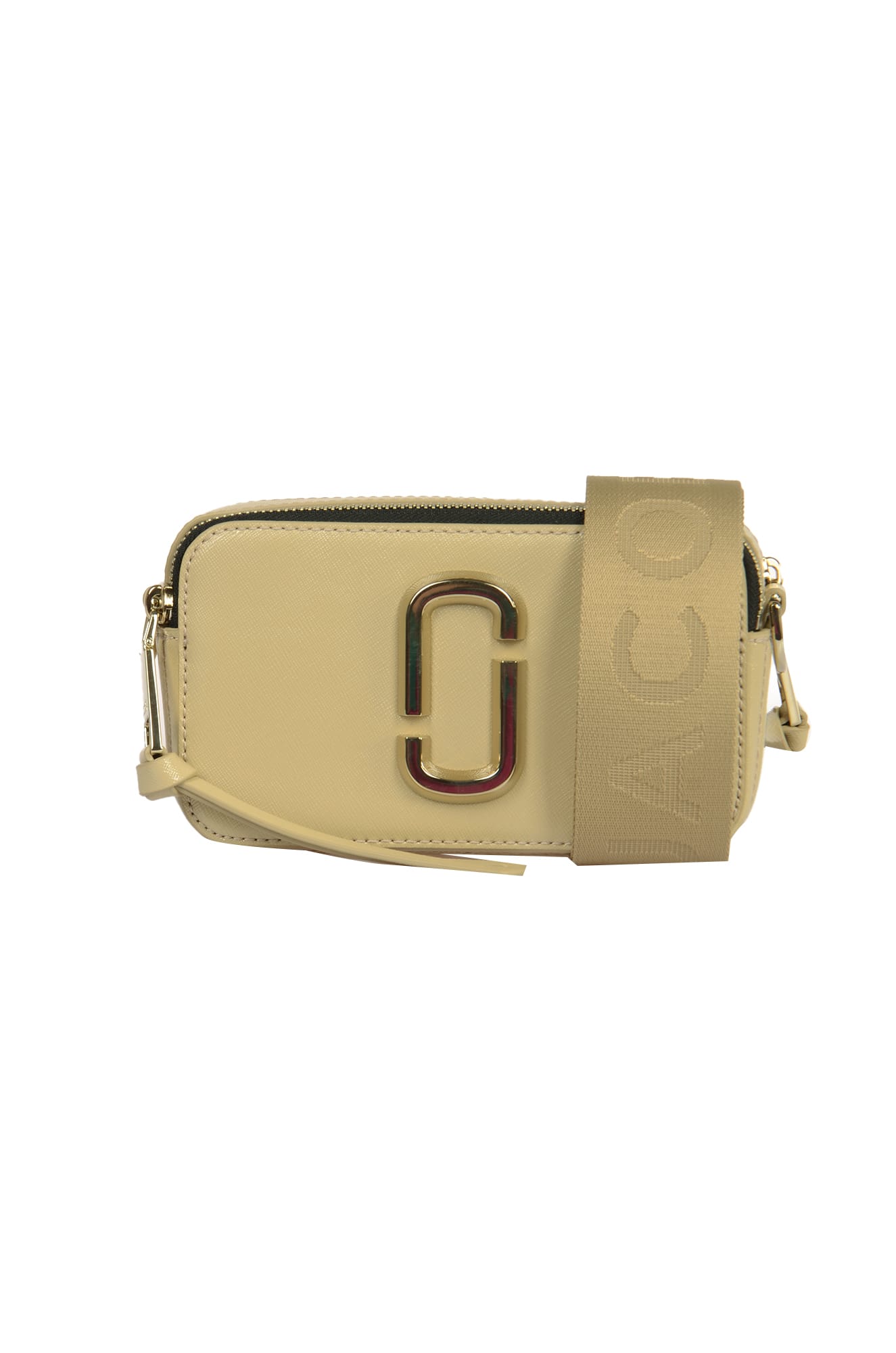 Shop Marc Jacobs The Snapshot Dtm Shoulder Bag In Khaki