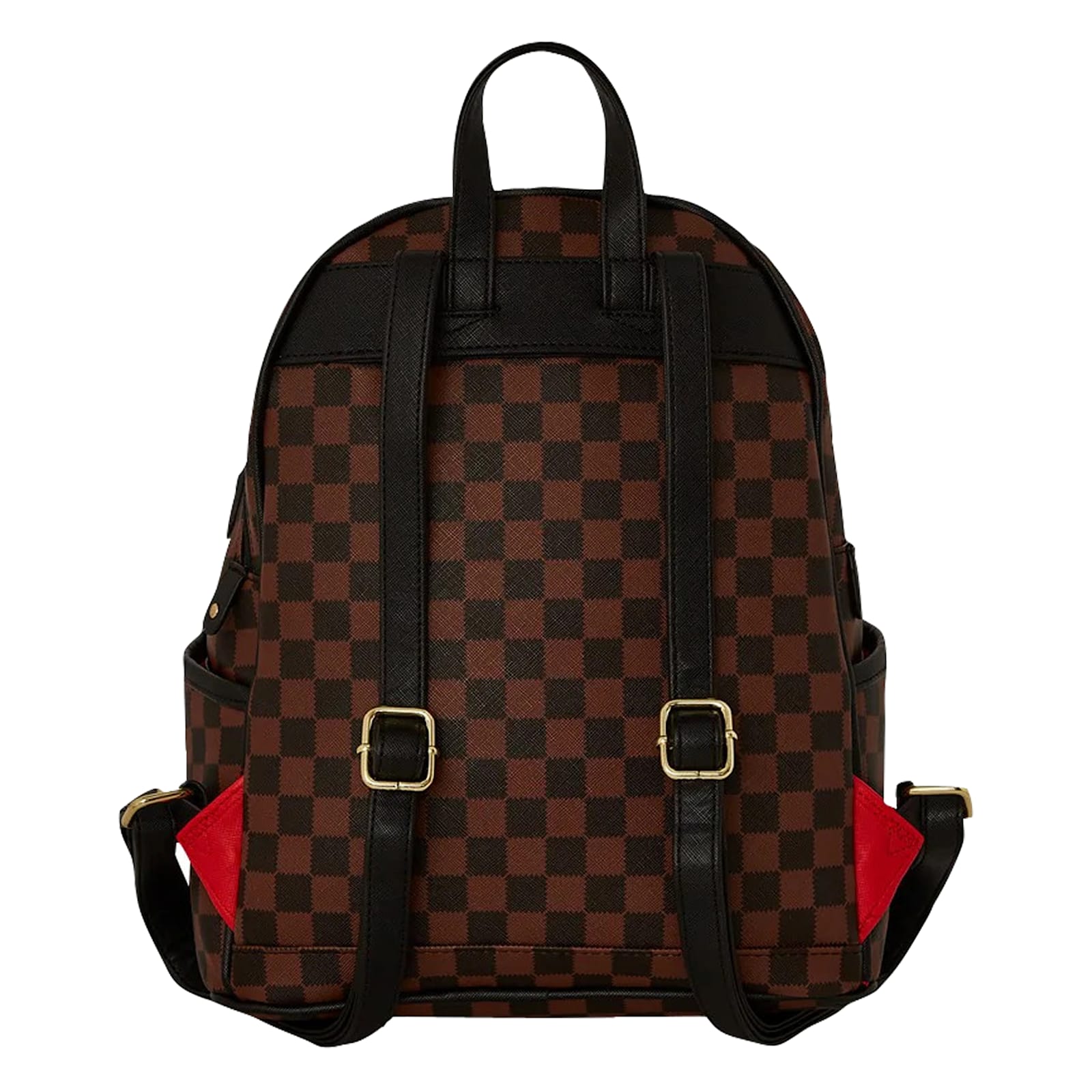 Sprayground Shark-tooth Check-print Backpack In Brown