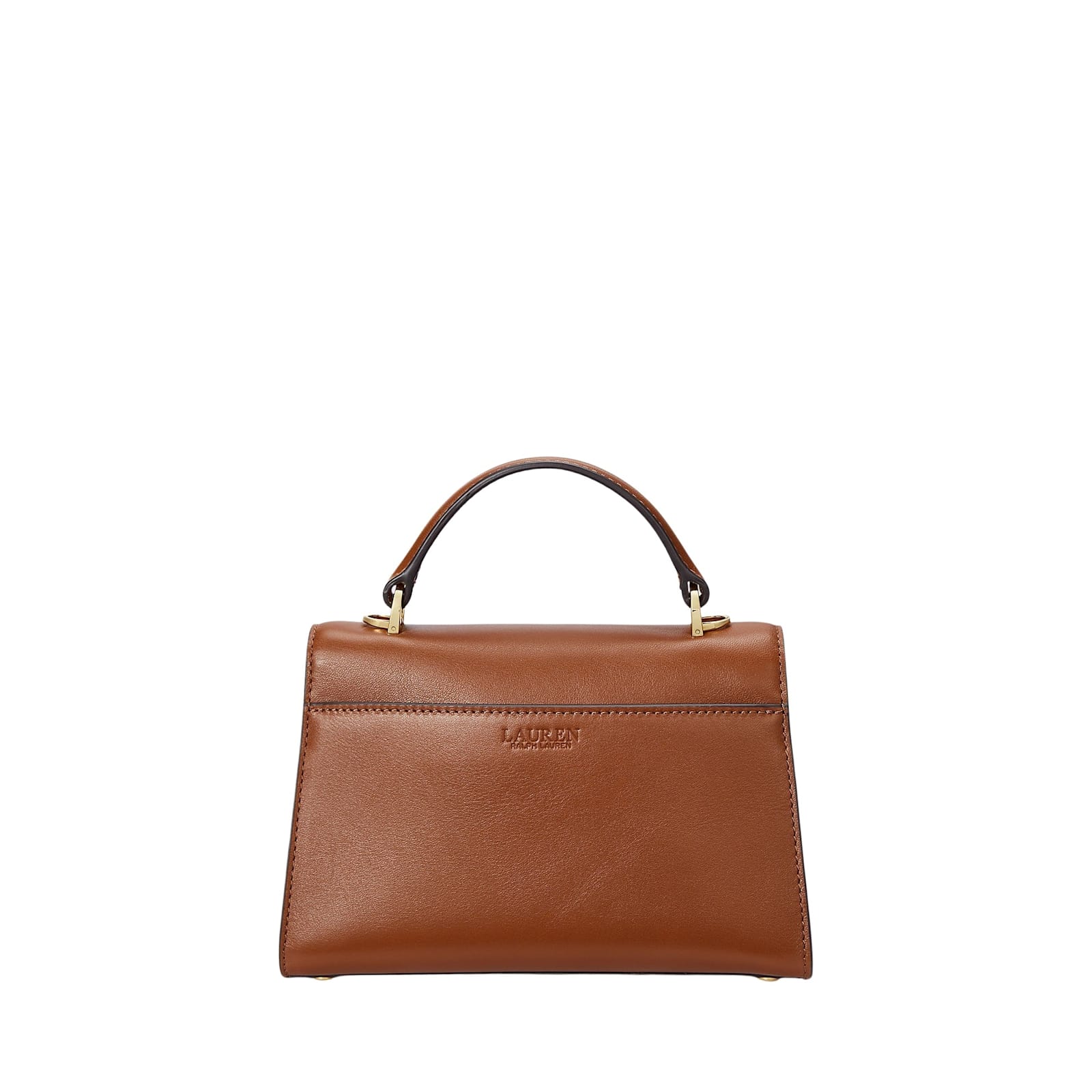 Shop Ralph Lauren Farrah Sm Satchel Small In Lauren Tan
