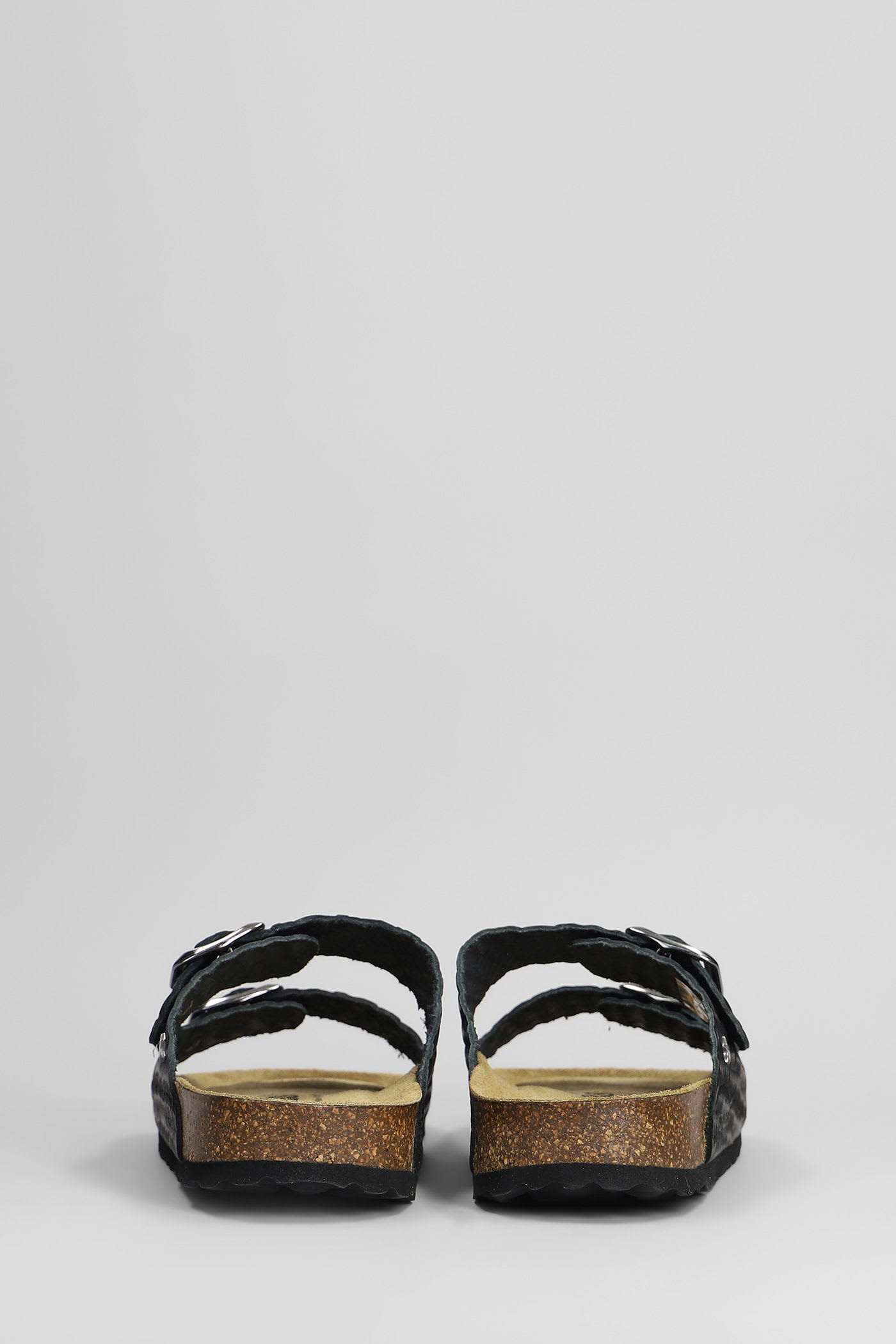 Cubanas Amalia Flats In Black Leather