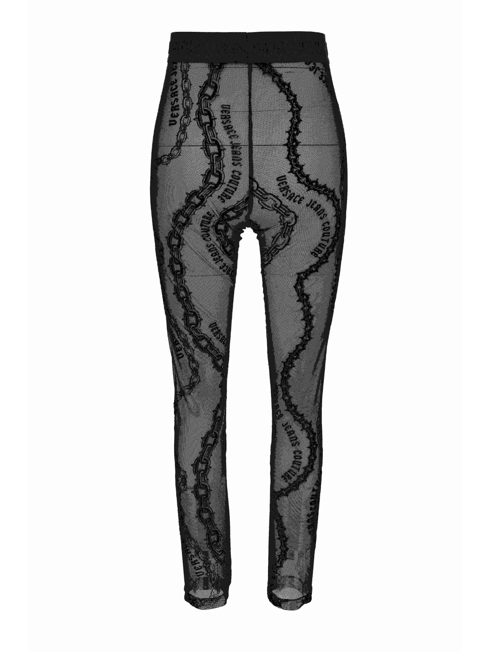 Shop Versace Jeans Couture Leggings In Black