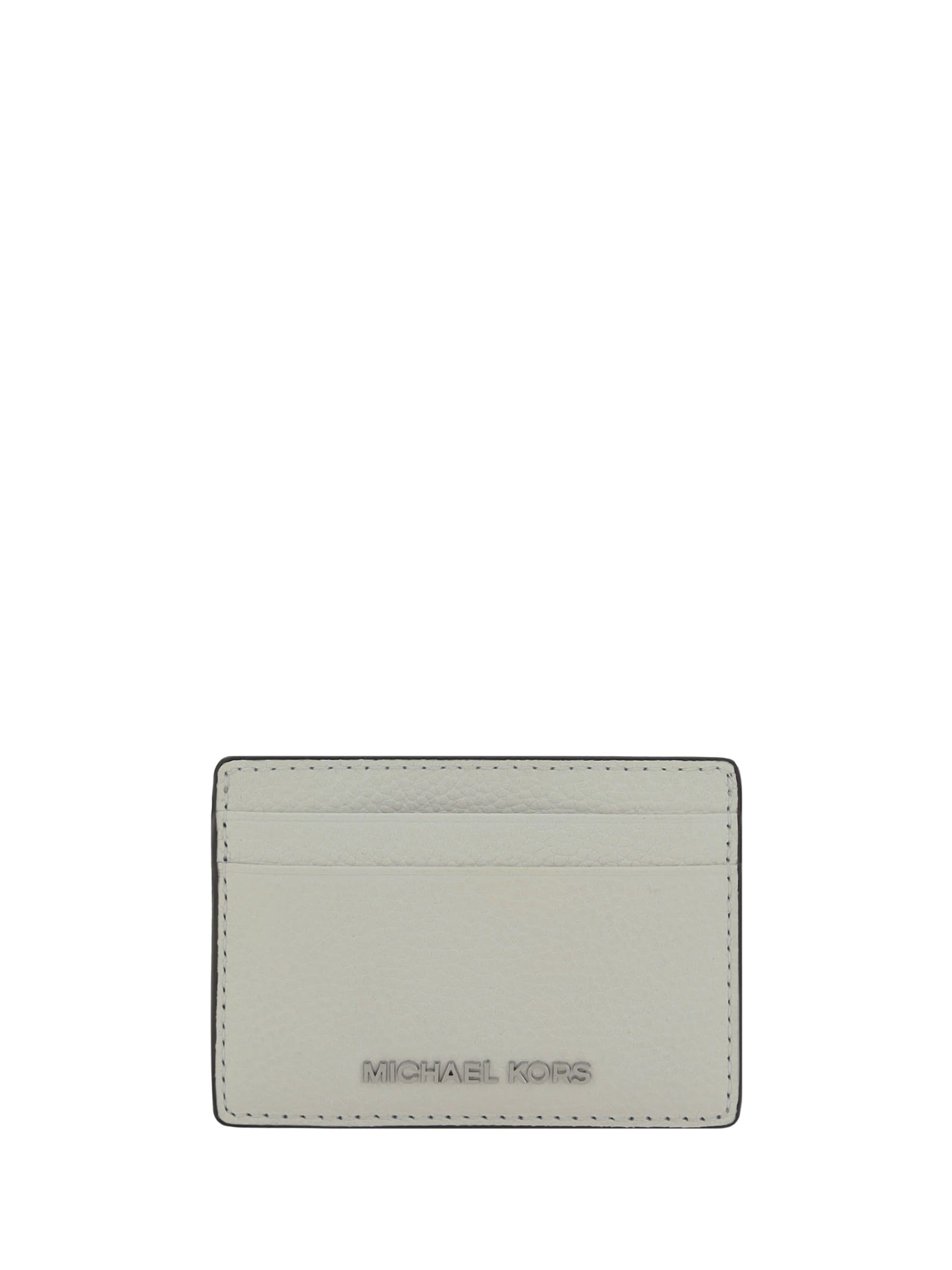 Shop Michael Kors Jet Set Card Holder In Optic White
