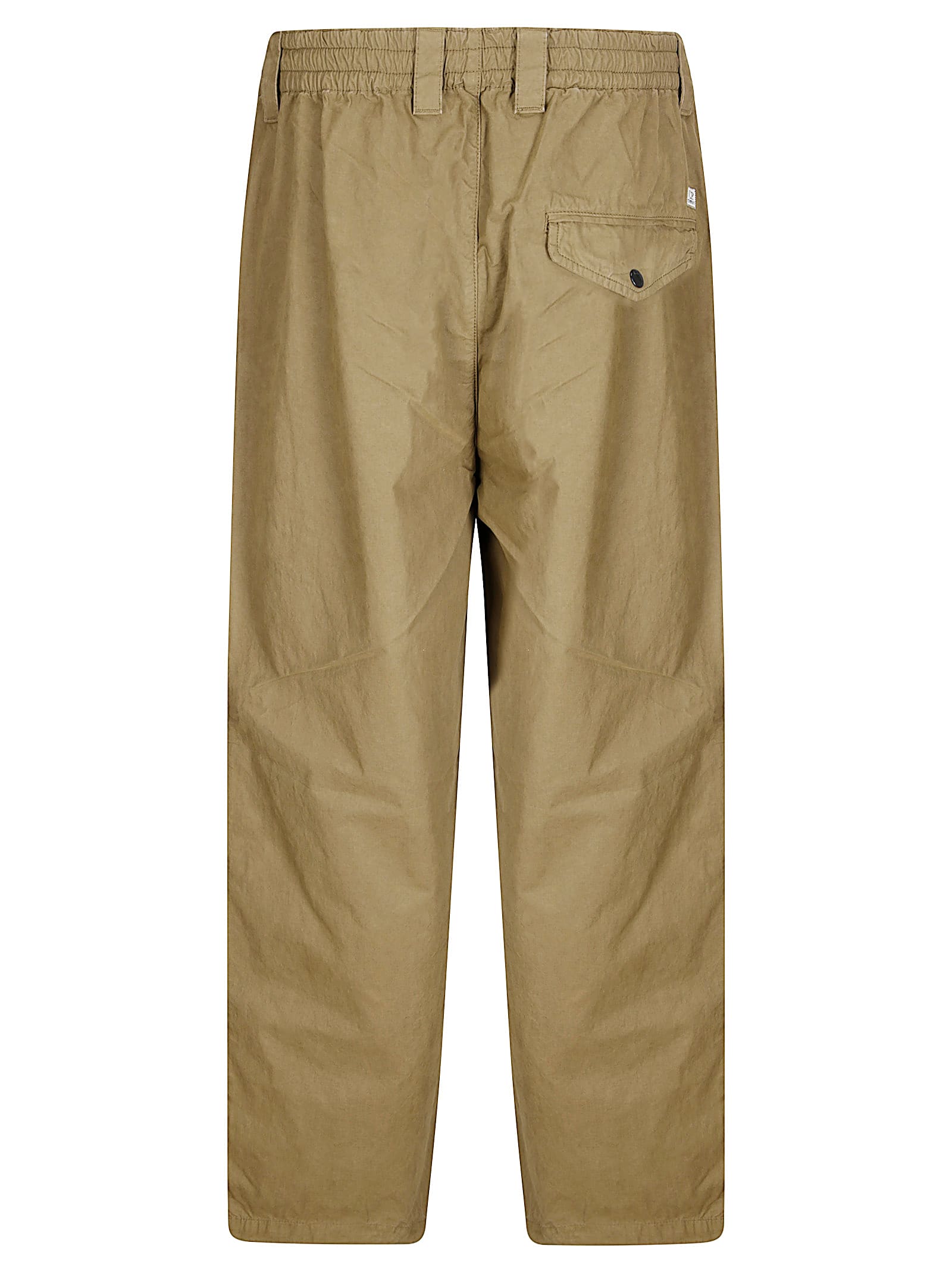 C.p. Company Button-fastening Drawstring Trousers In Brown