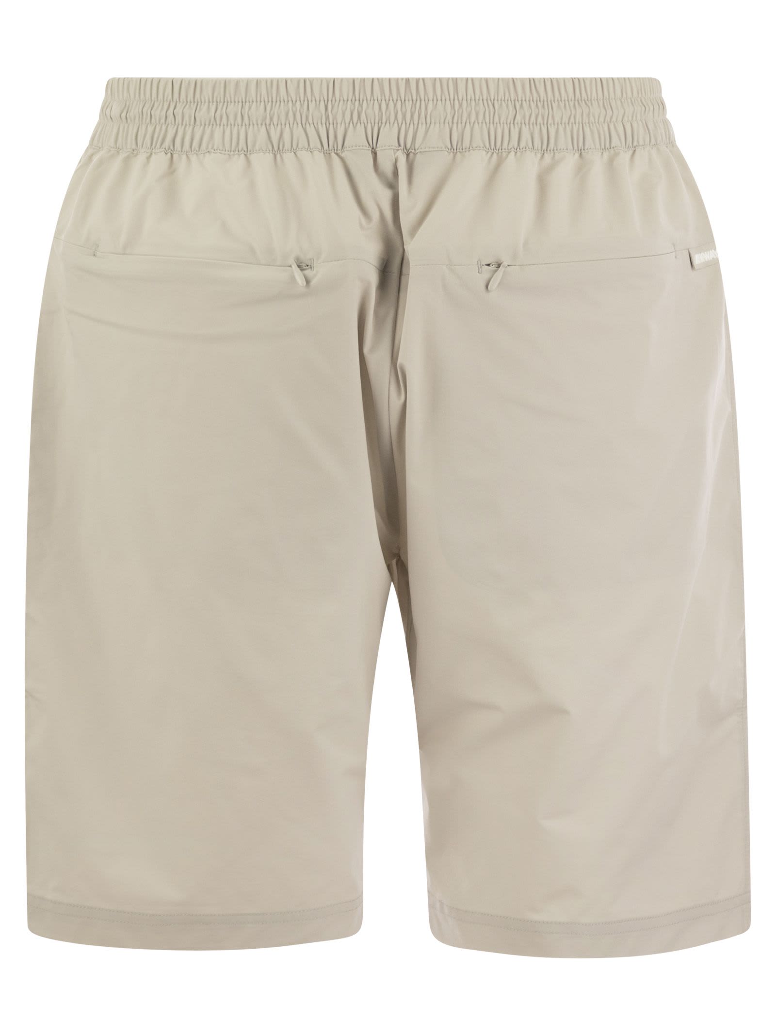 Shop K-way Remisen - Shorts In Technical Fabric In Beige