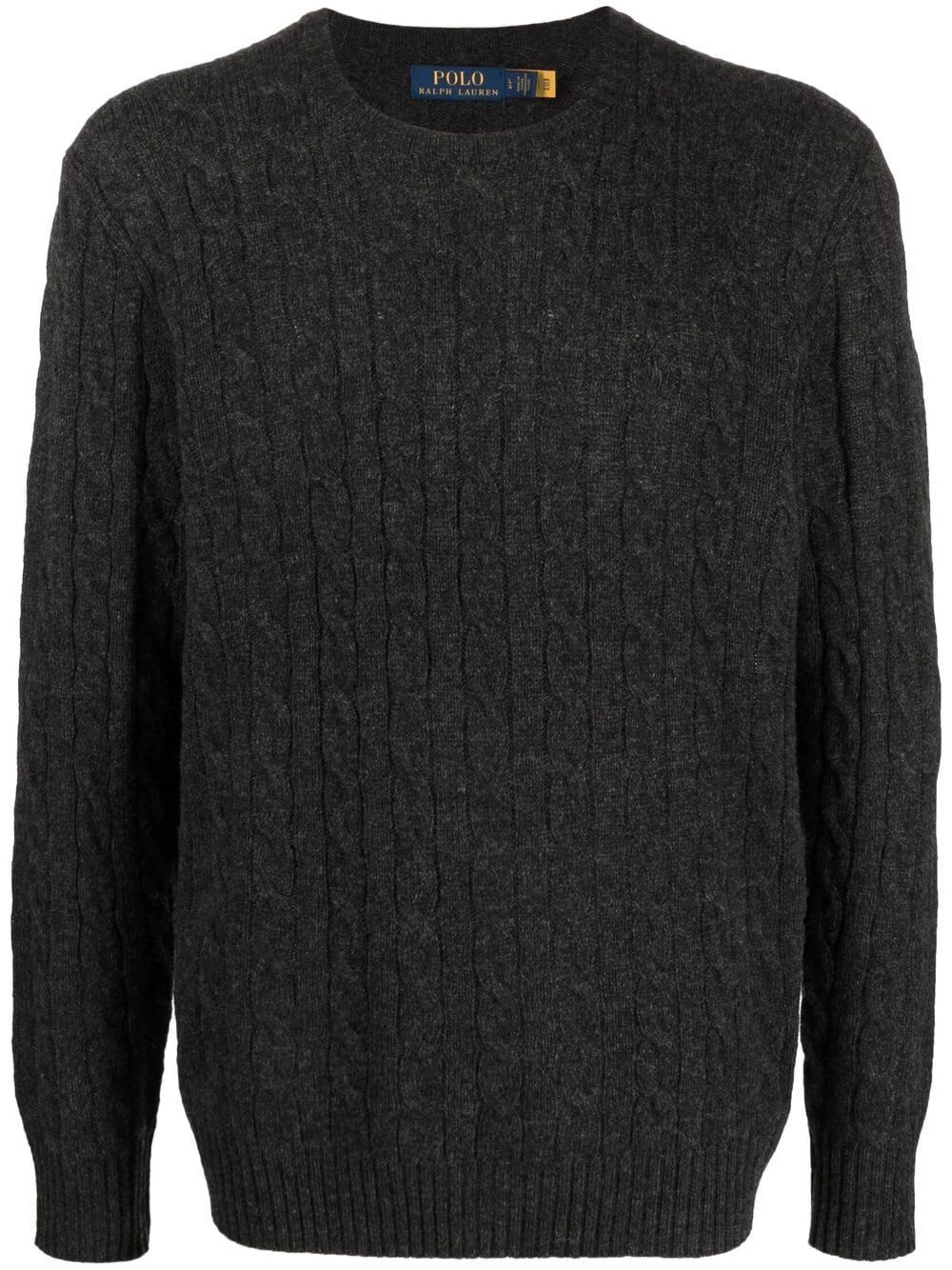 Shop Polo Ralph Lauren Long Sleeve Crew Neck Pullover In Dark Granite Heather