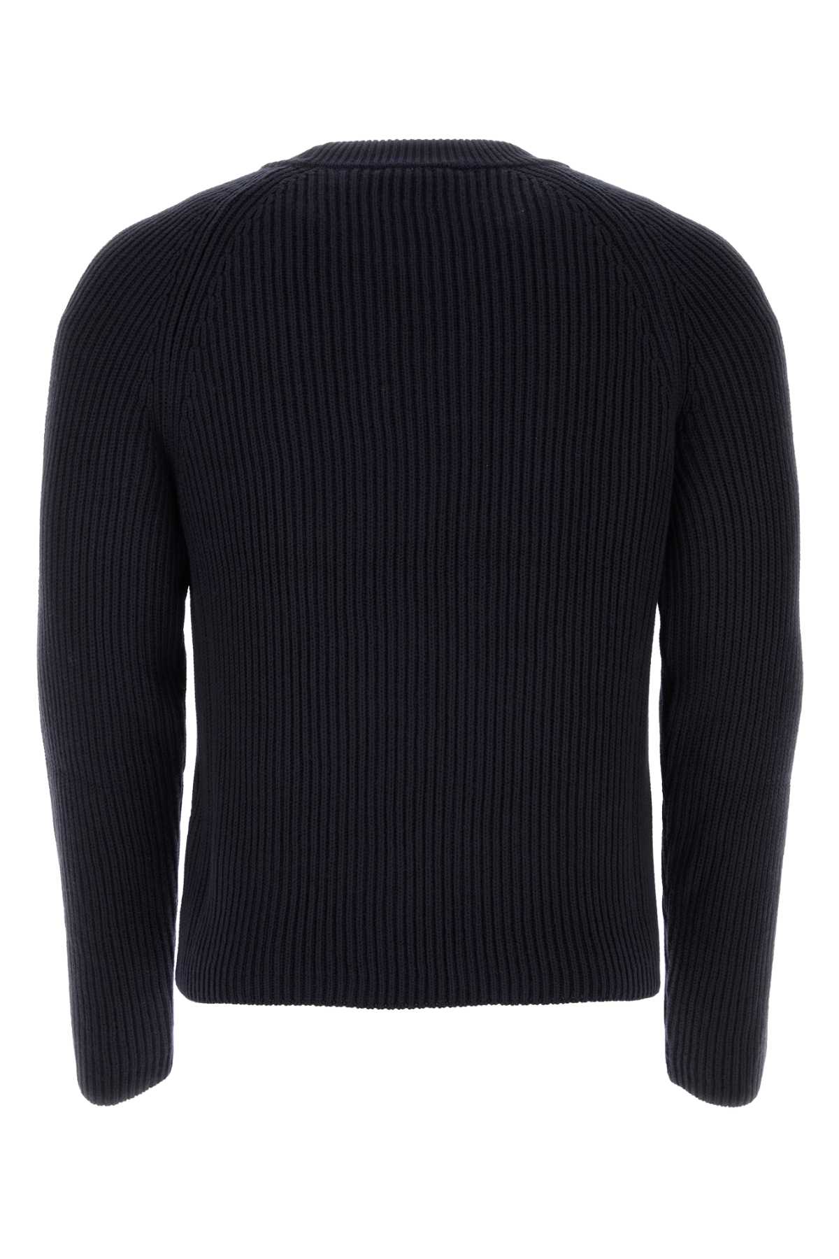 Ami Alexandre Mattiussi Midnight Blue Cotton Blend Sweater In Nightblue