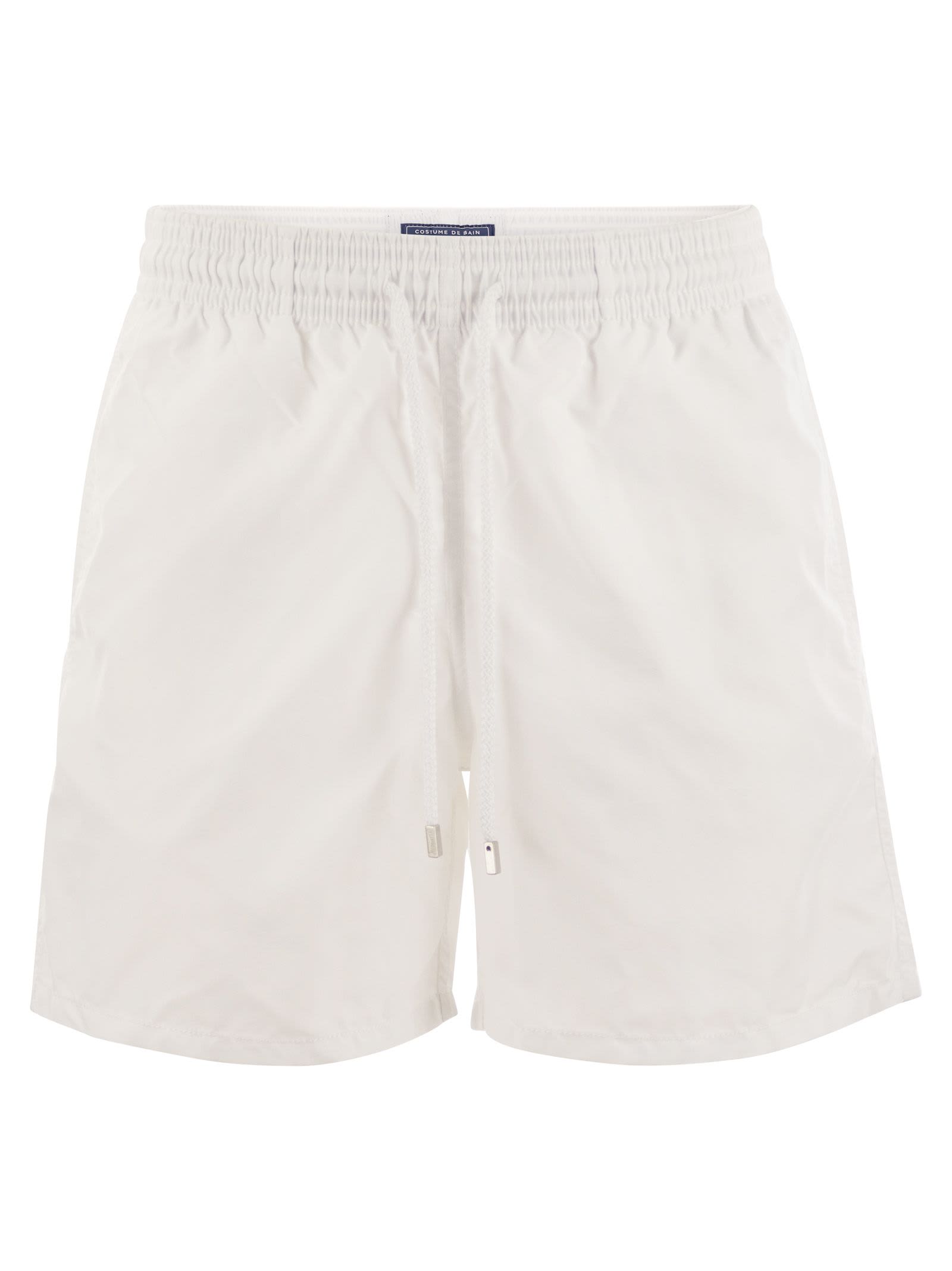 Vilebrequin Nylon Swim Shorts With Pockets And Flap In Neutral
