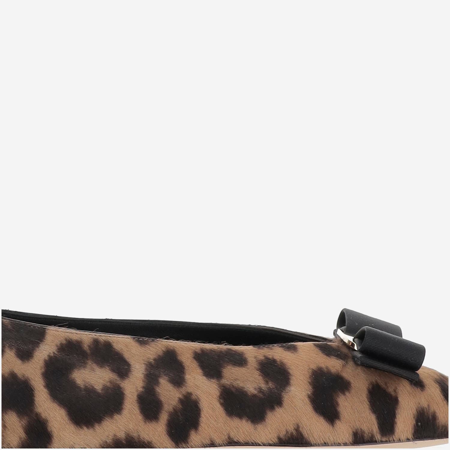 Ferragamo Vanna Leopard-print Calf Hair Ballet Flats