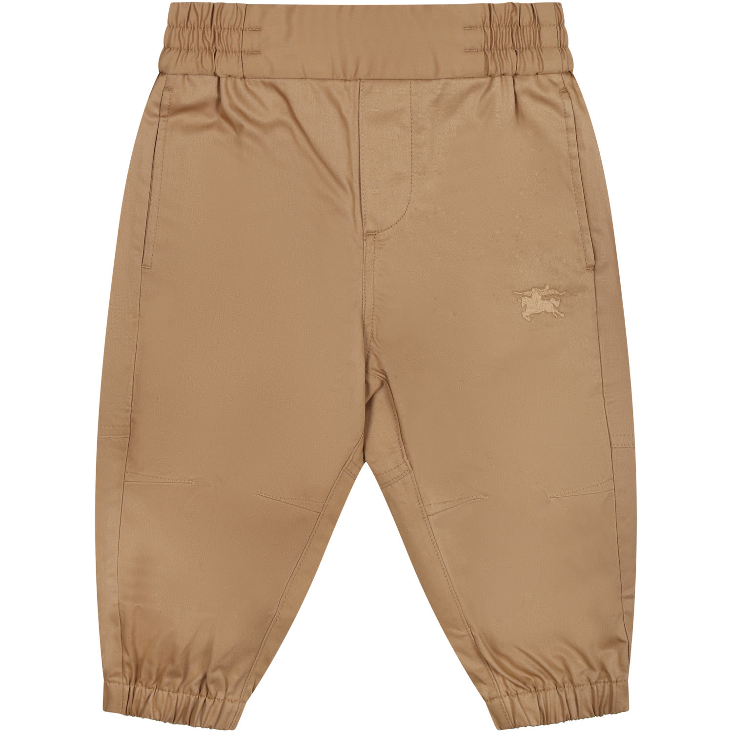 Burberry Beige Trousers Pour Baby Boy With Logo