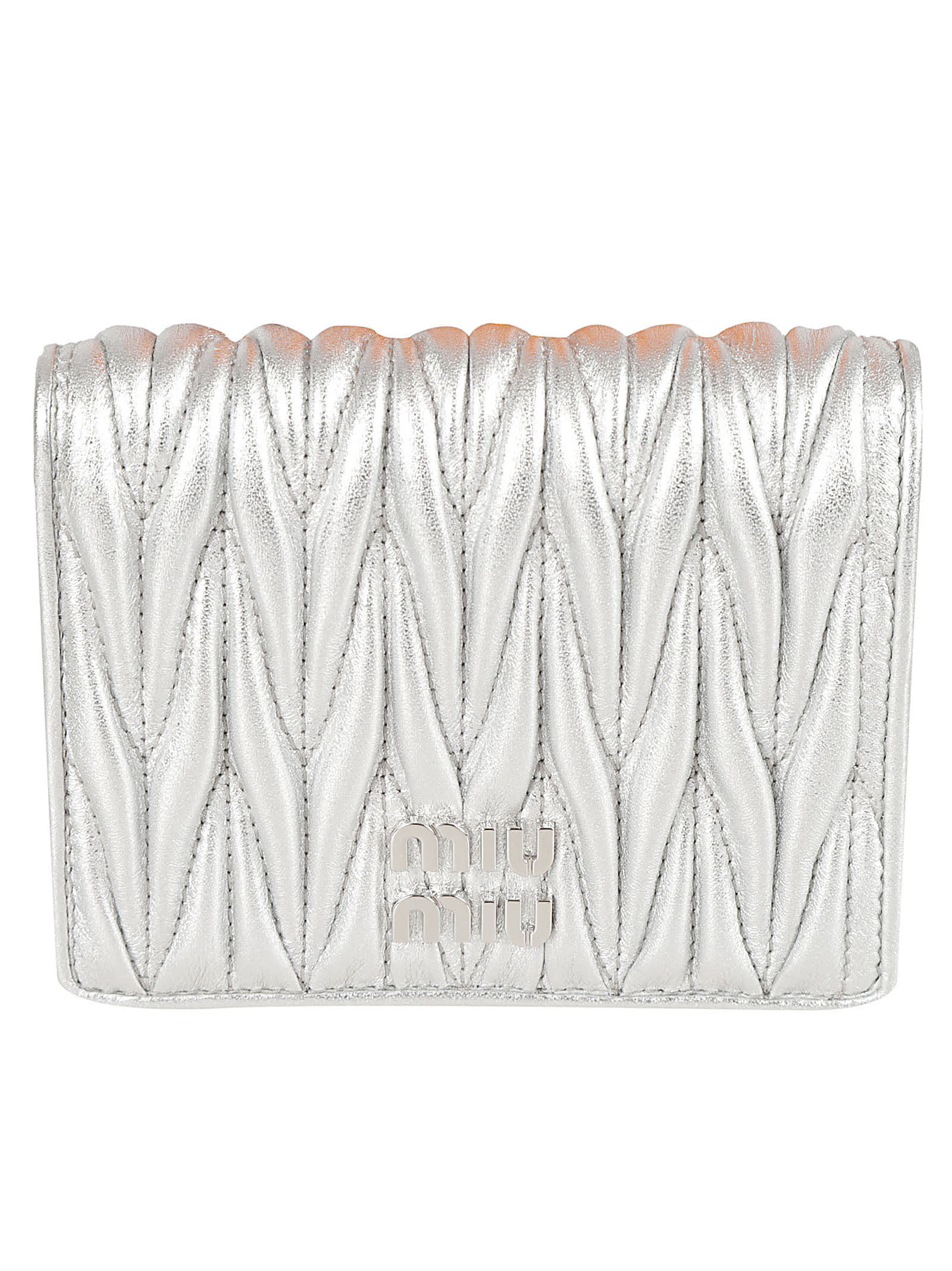 Miu Miu Logo Buttoned Bifold Wallet