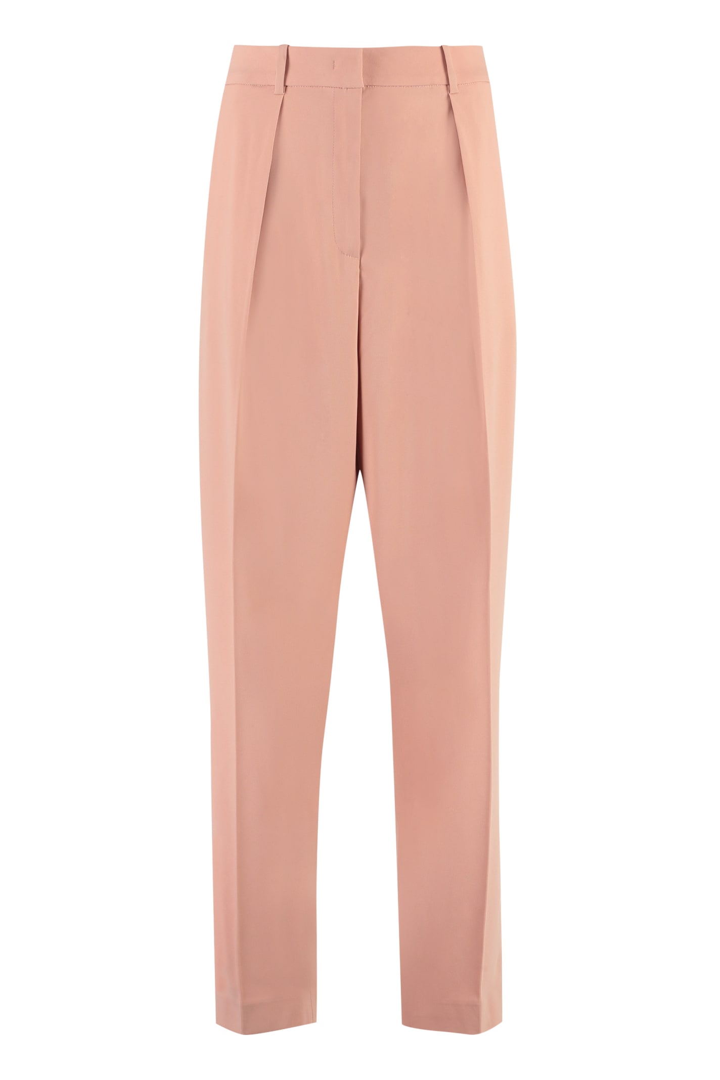 Shop Pinko Pietra High-waist Tapered-fit Trousers In Pink