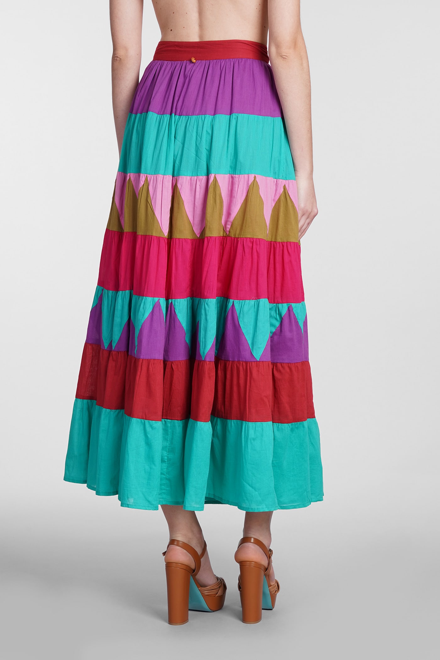 Shop Antik Batik Perrine Skirt In Multicolor Cotton