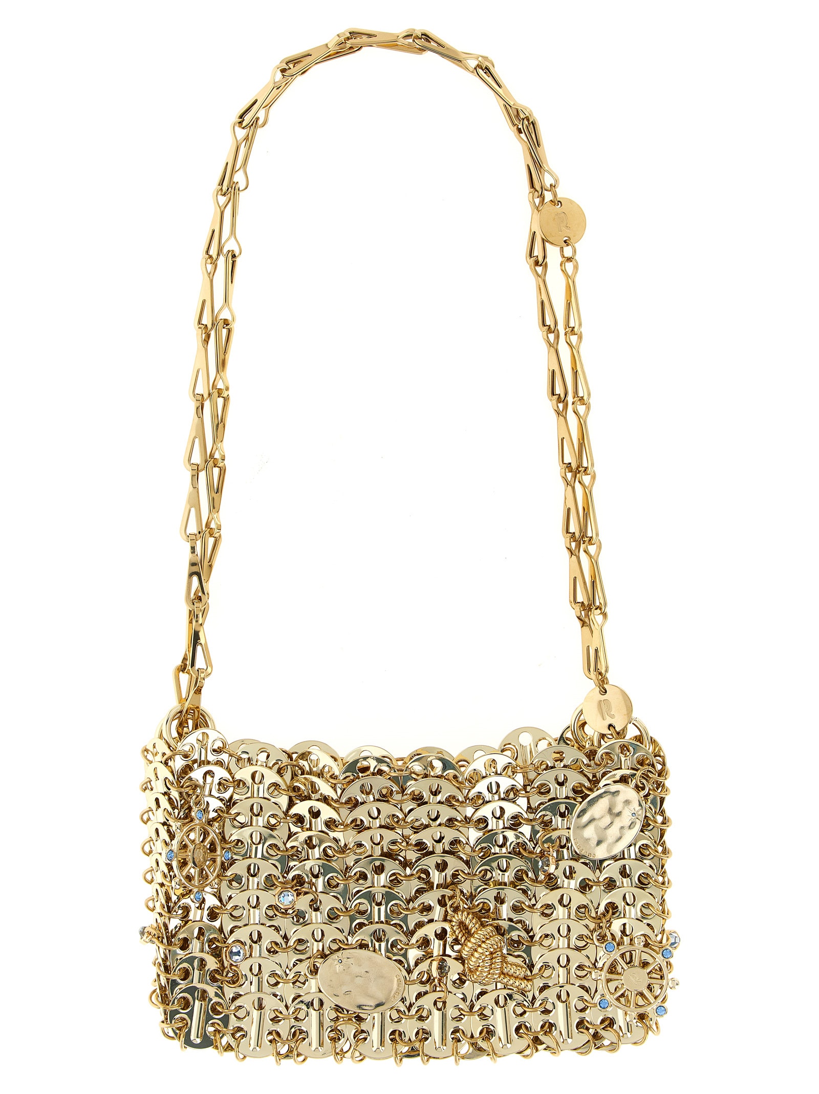 Rabanne 1969 Nano Shoulder Bag In Gold