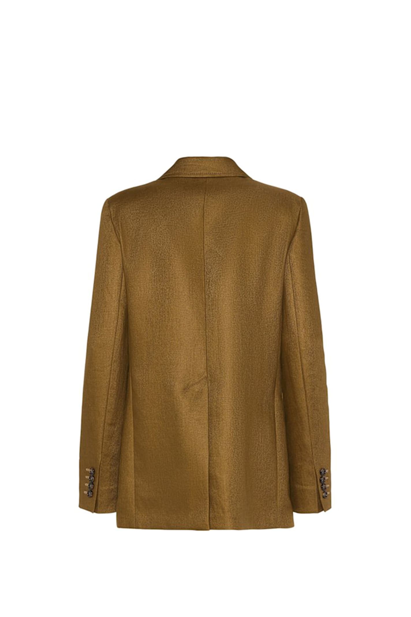 Max Mara Single-breasted Linen Blazer In White