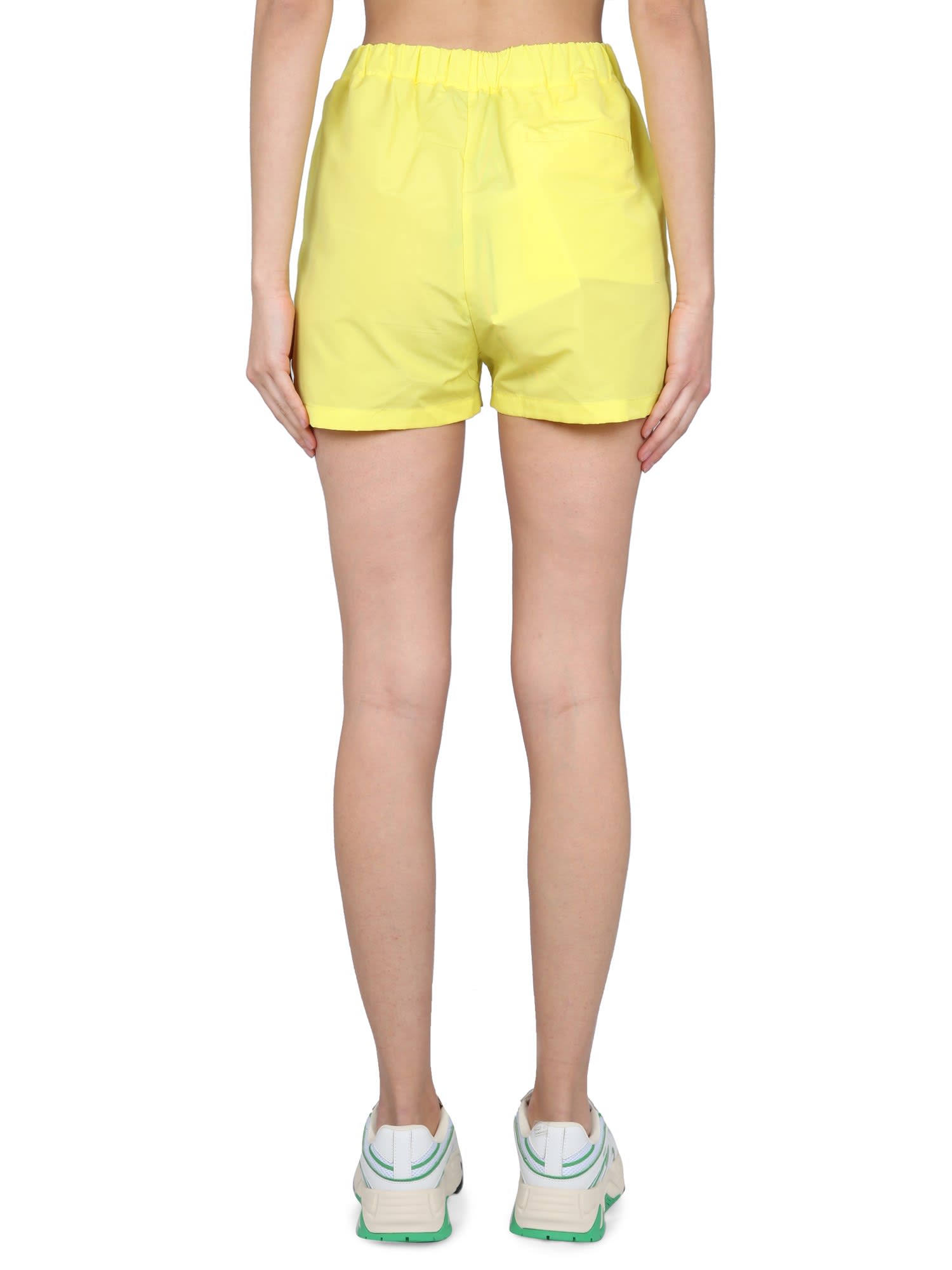 Msgm Shorts With Elastic In Yellow