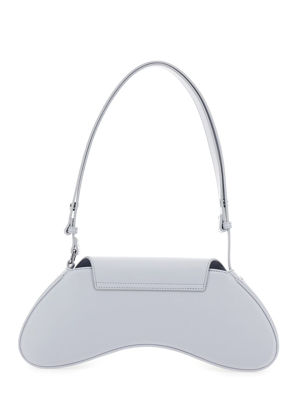 Diesel Play White Shoulder Bag With Logo Plate In Eco-leather Woman In Blue