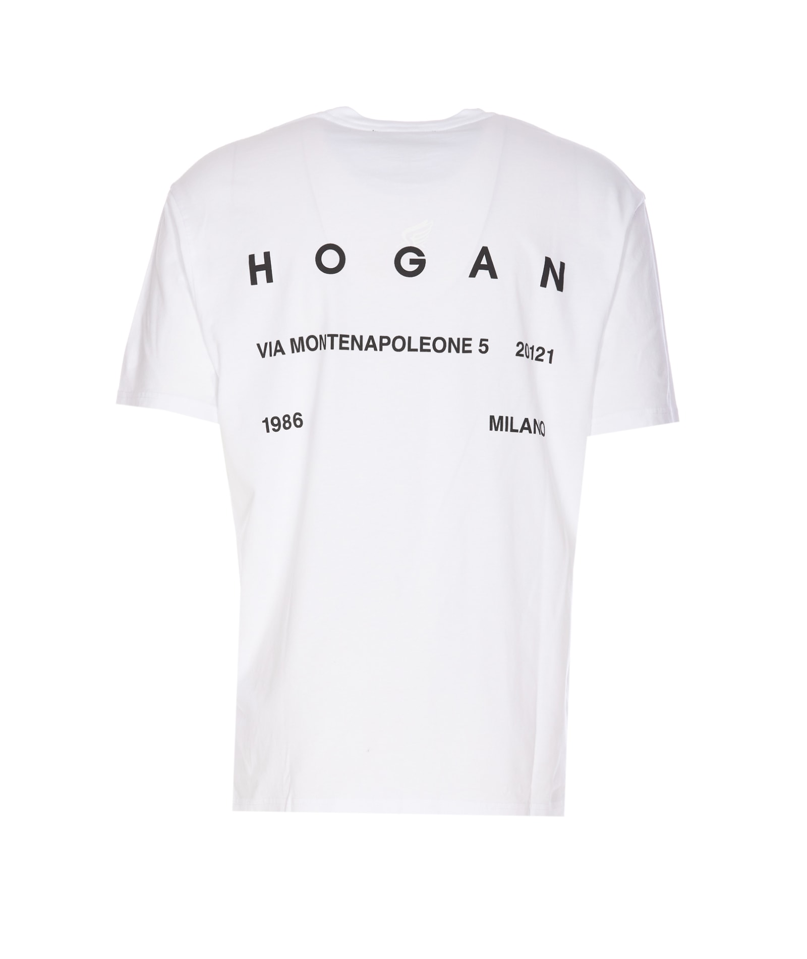 Shop Hogan Logo T-shirt In White