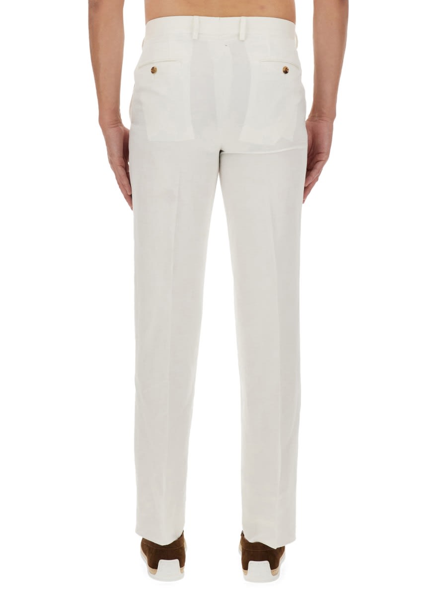 Shop Lardini Striaght Leg Pants In White