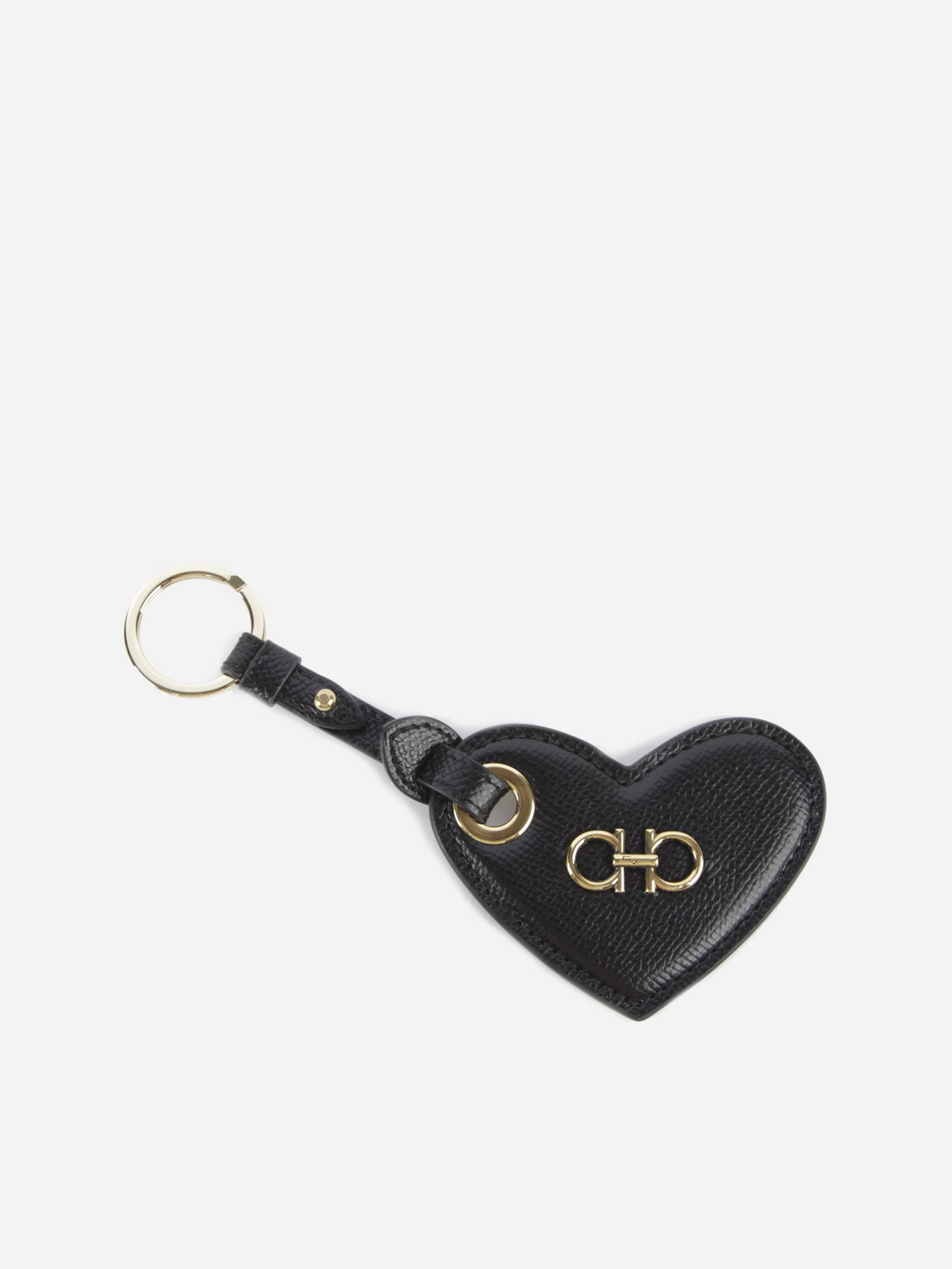 Salvatore Ferragamo Leather Keychain With Hook Detail