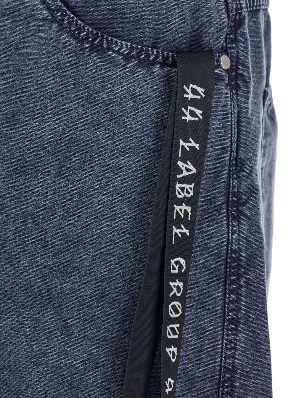 44 Label Group Grey Jeans With Tie Detail With Logo On The Front And Logo Patch On The Rear In Grey