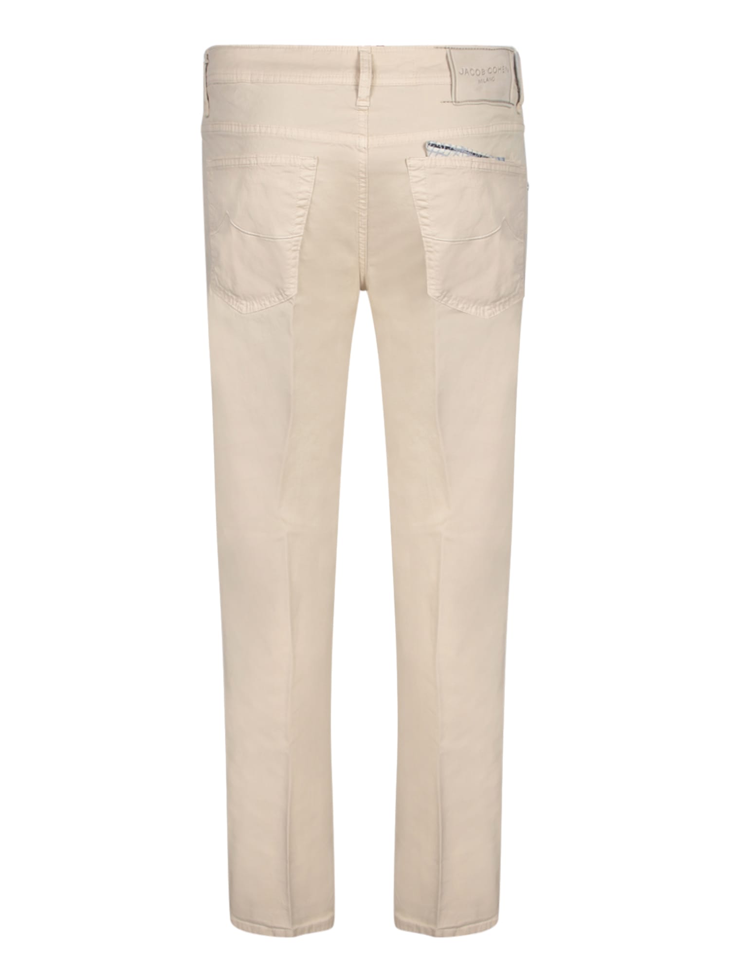 Jacob Cohen Bard Mid-rise Slim-fit Trousers In Beige