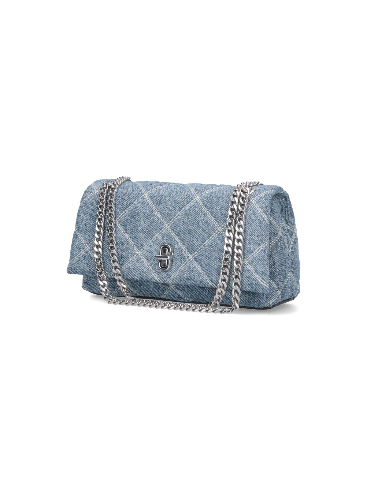 Marc Jacobs The Quilted Dual Chain Denim Crossbody Bag