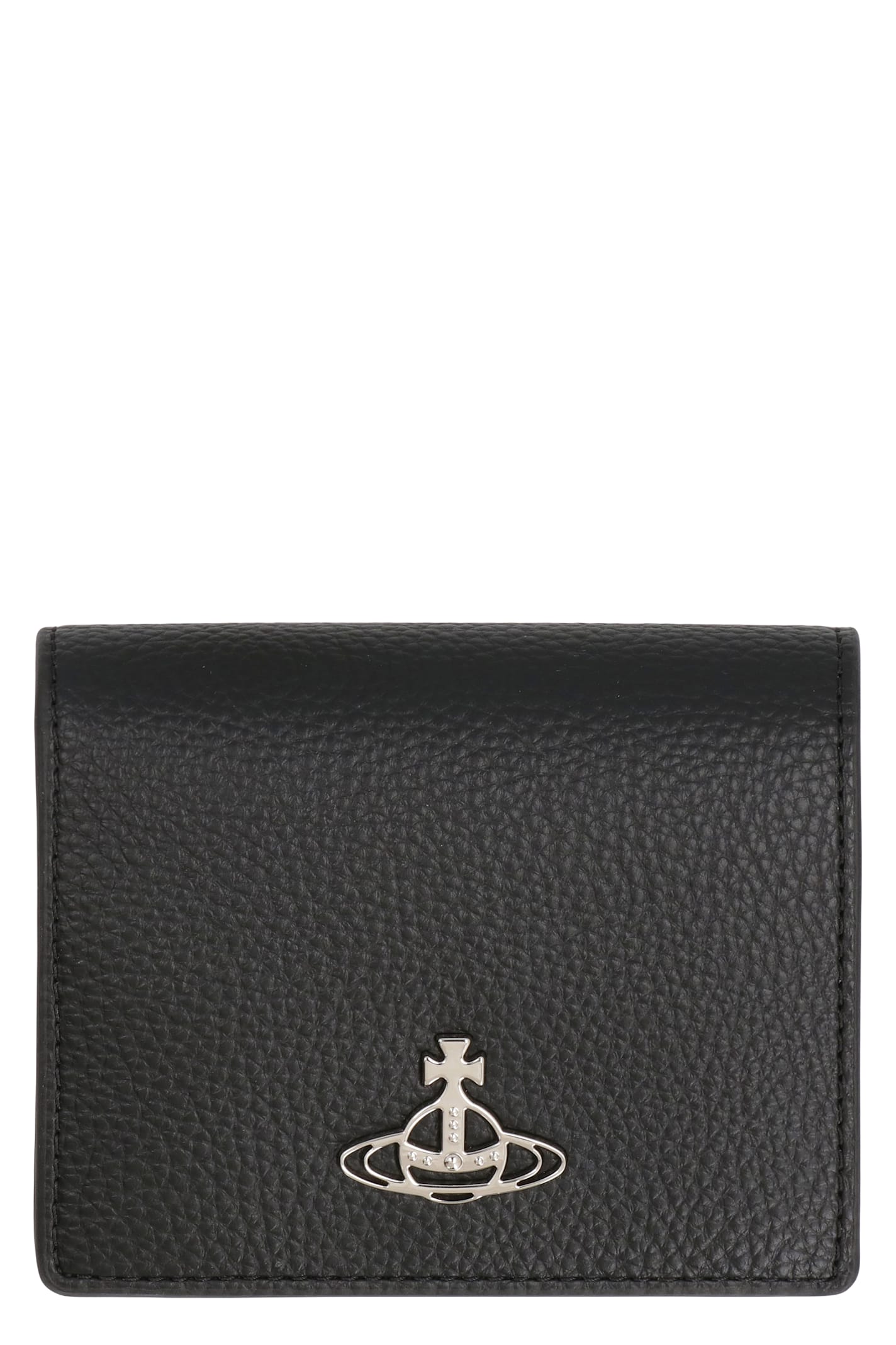 Vivienne Westwood Black Synthetic Leather Wallet In Black
