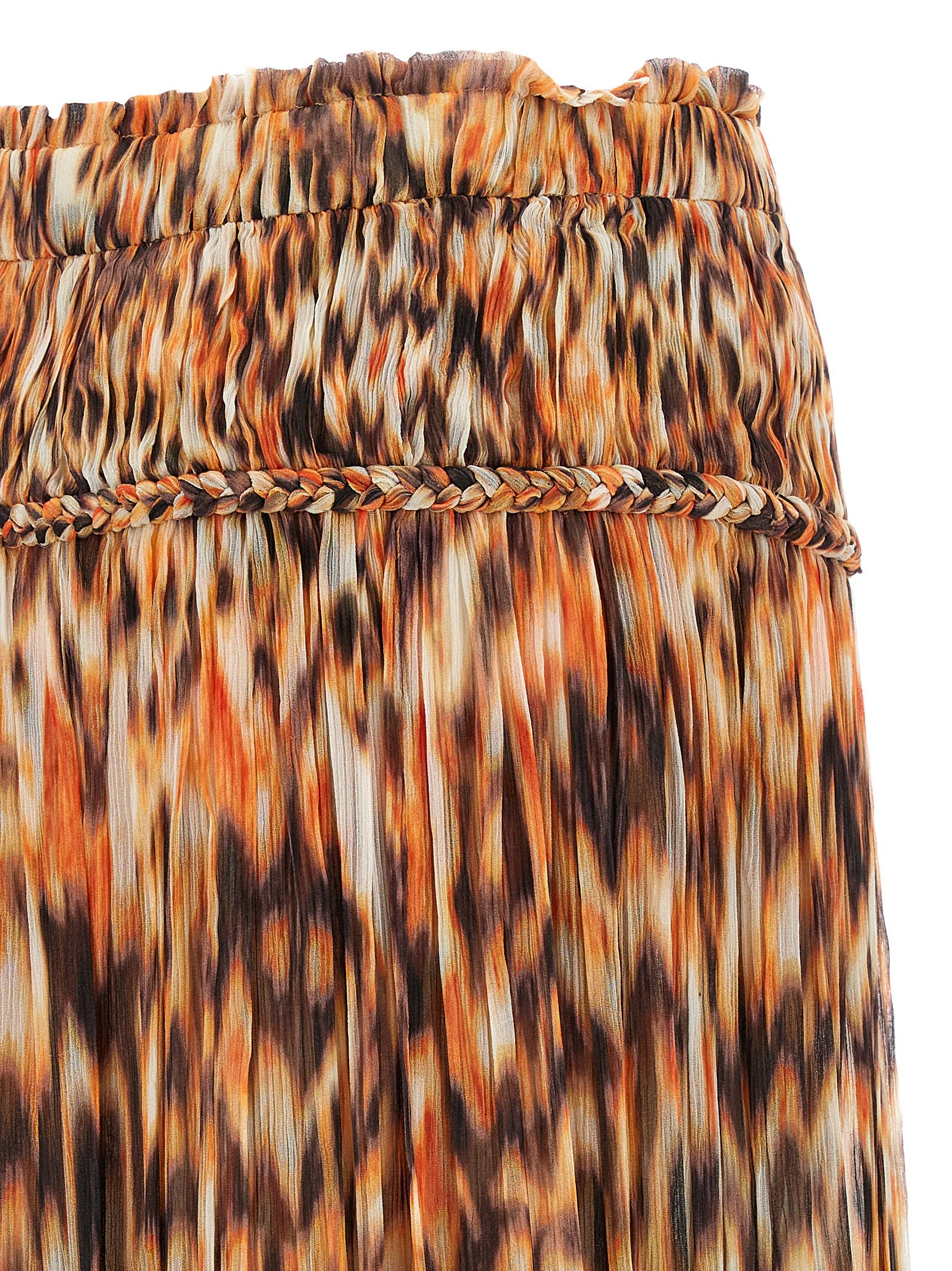 Isabel Marant Rolande Printed Silk-chiffon Midi Skirt