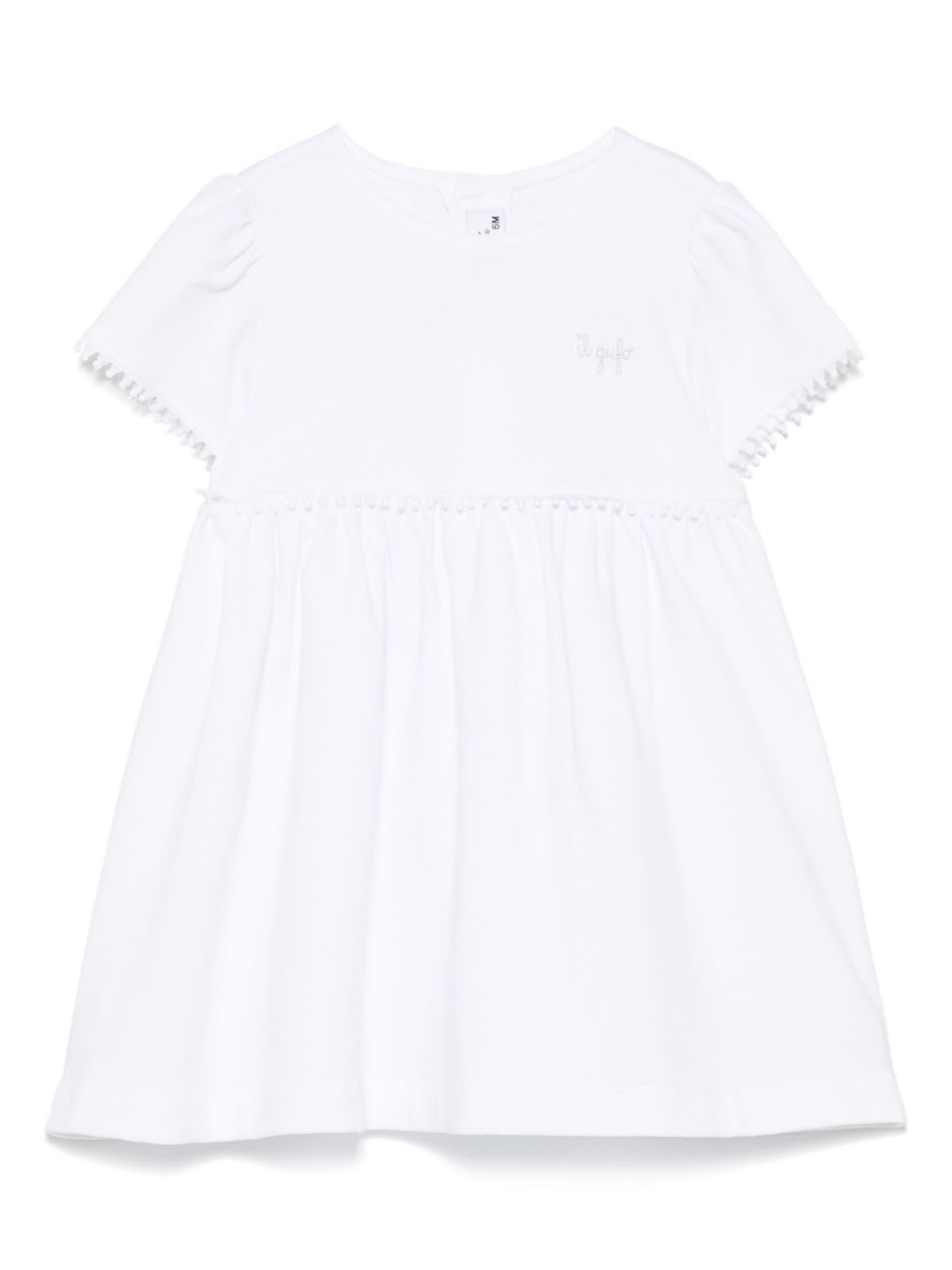 Il Gufo The Owl Dress With Embroidery In White