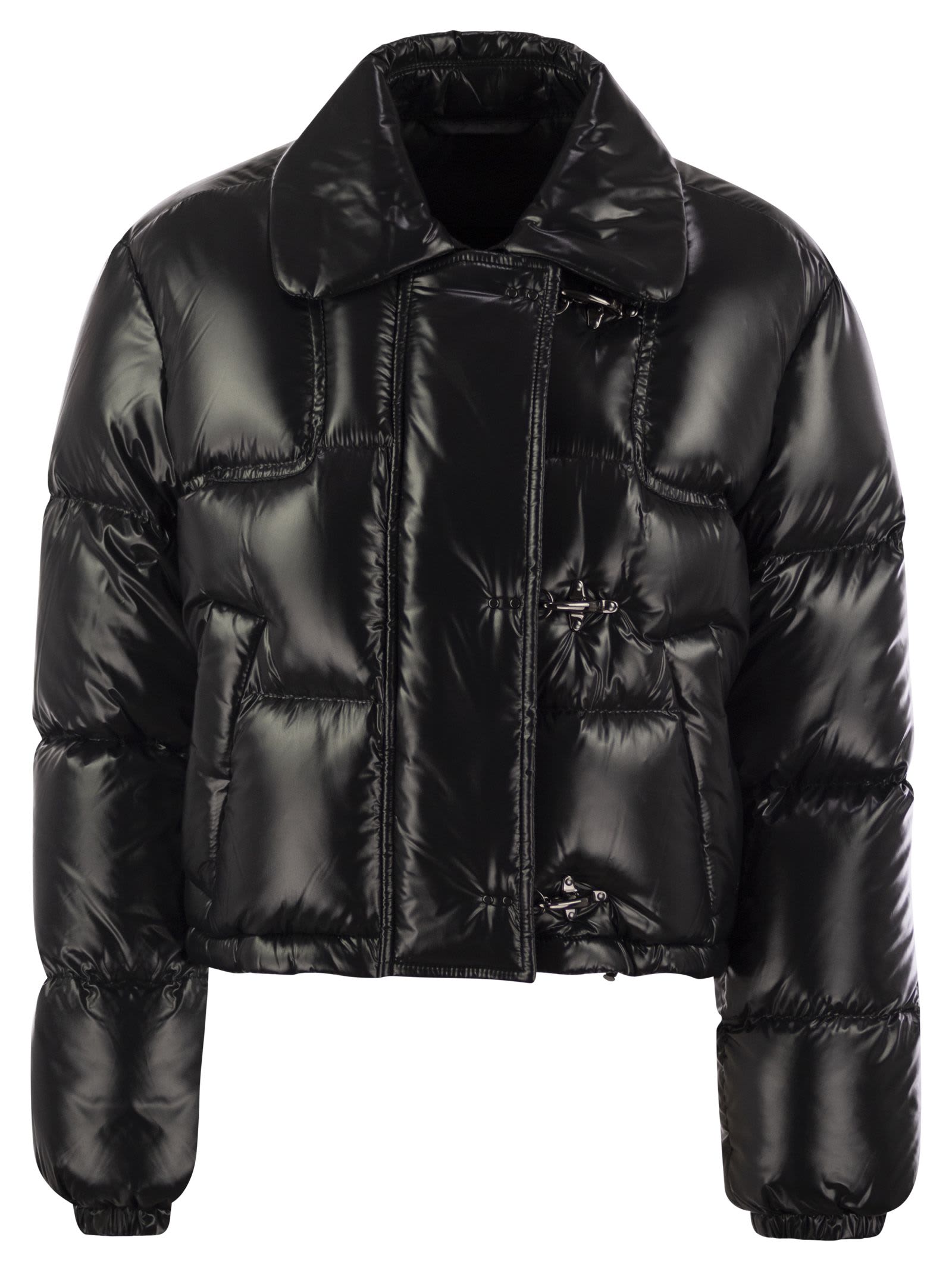 3-hook Cropped Down Jacket