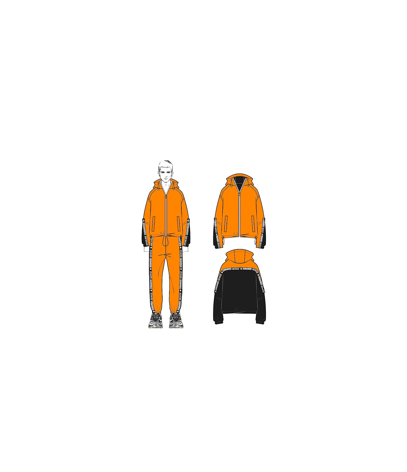 Dsquared2 Sportsjackets In Orange