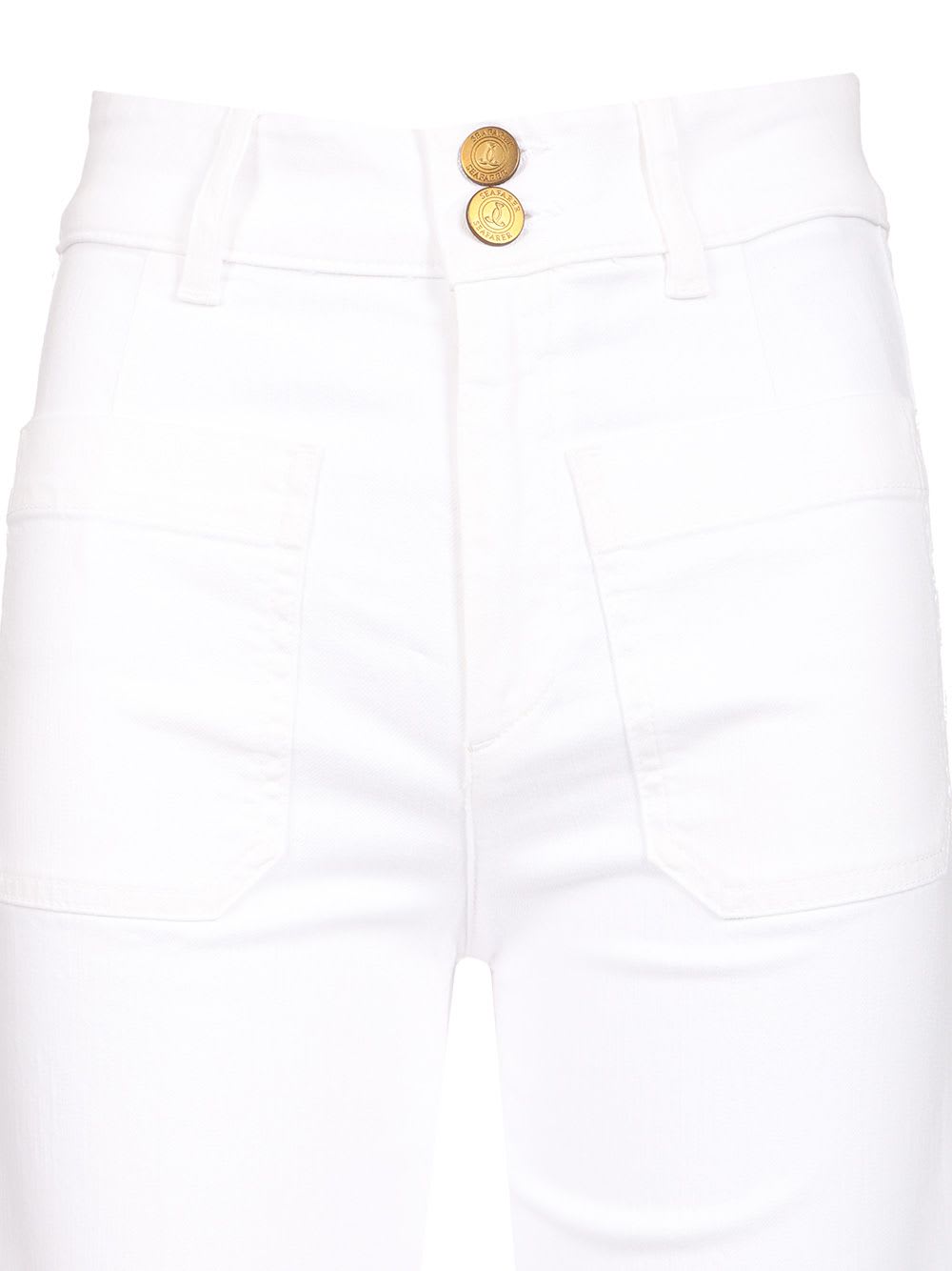 The Seafarer Seafarer Jane Stretch Flare Jeans In White