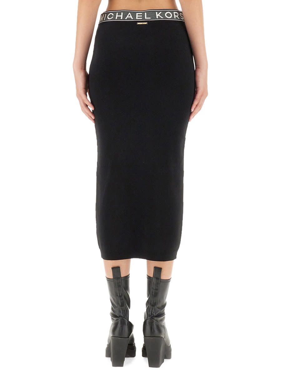 Shop Michael Kors Midi Skirt In Black