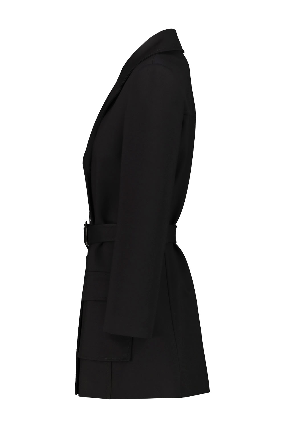 Drhope Double-breasted Long Jacket In Black