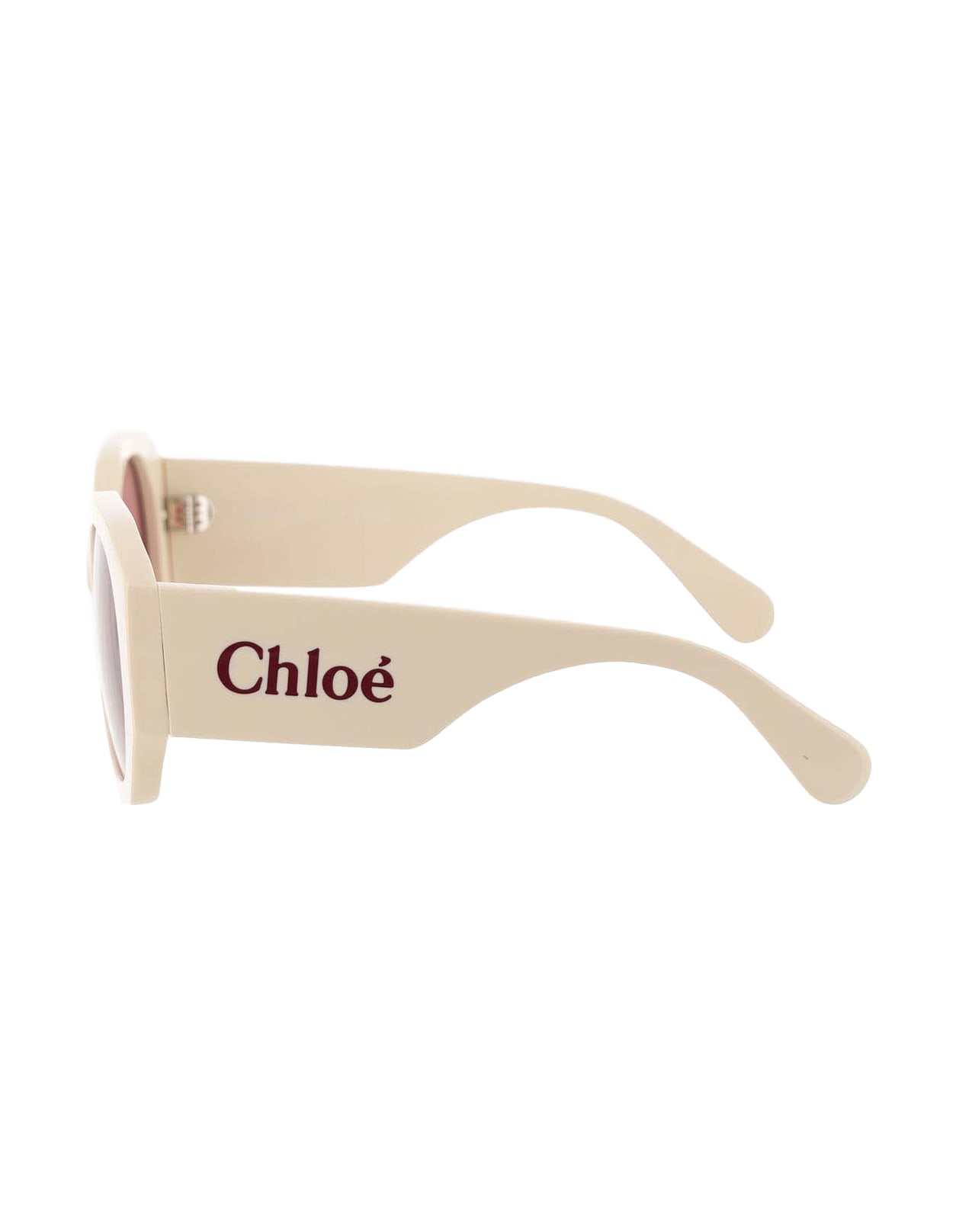 Shop Chloé Naomy Sunglasses In Ivory/borgundy In White