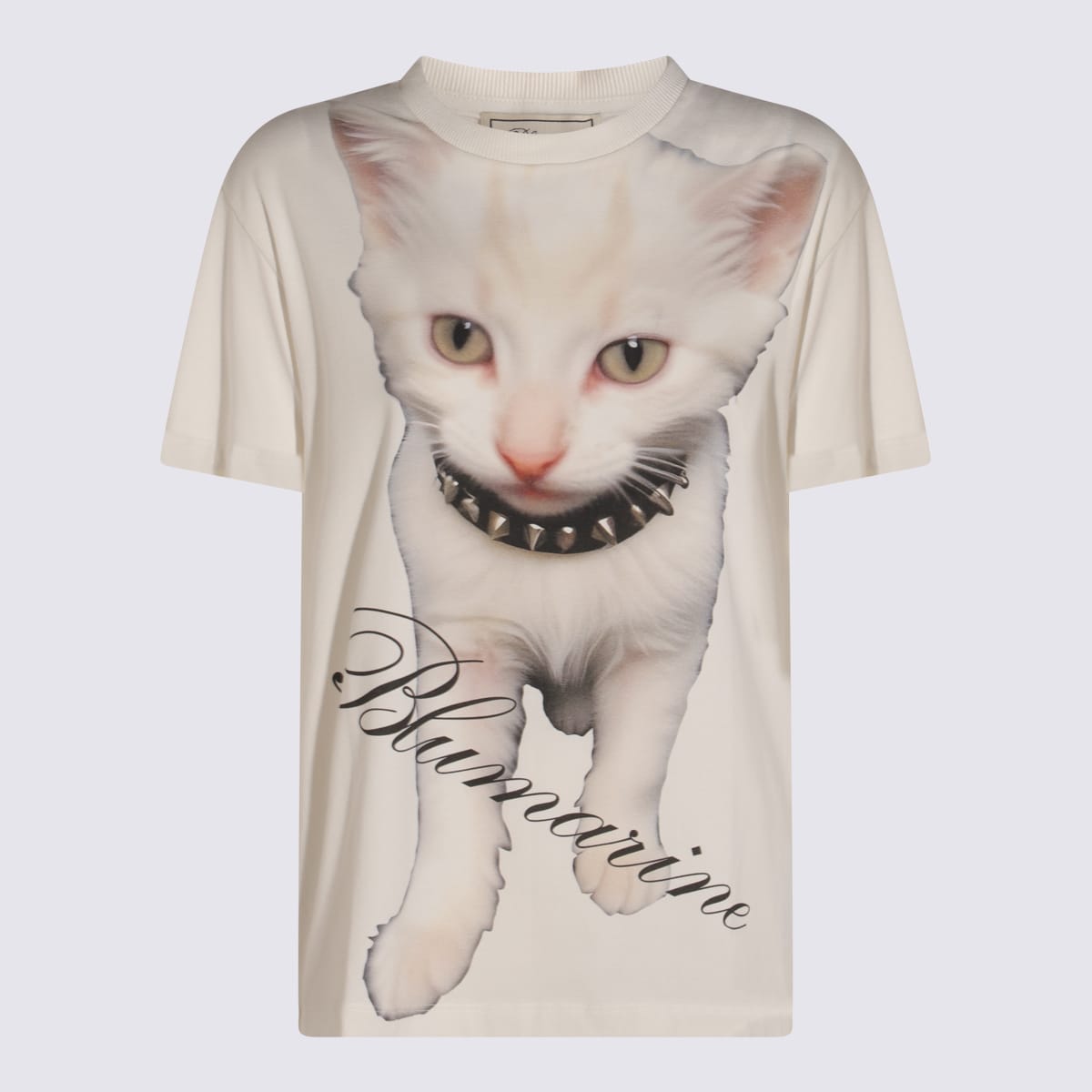 Blumarine White Cotton T-shirt In Multi