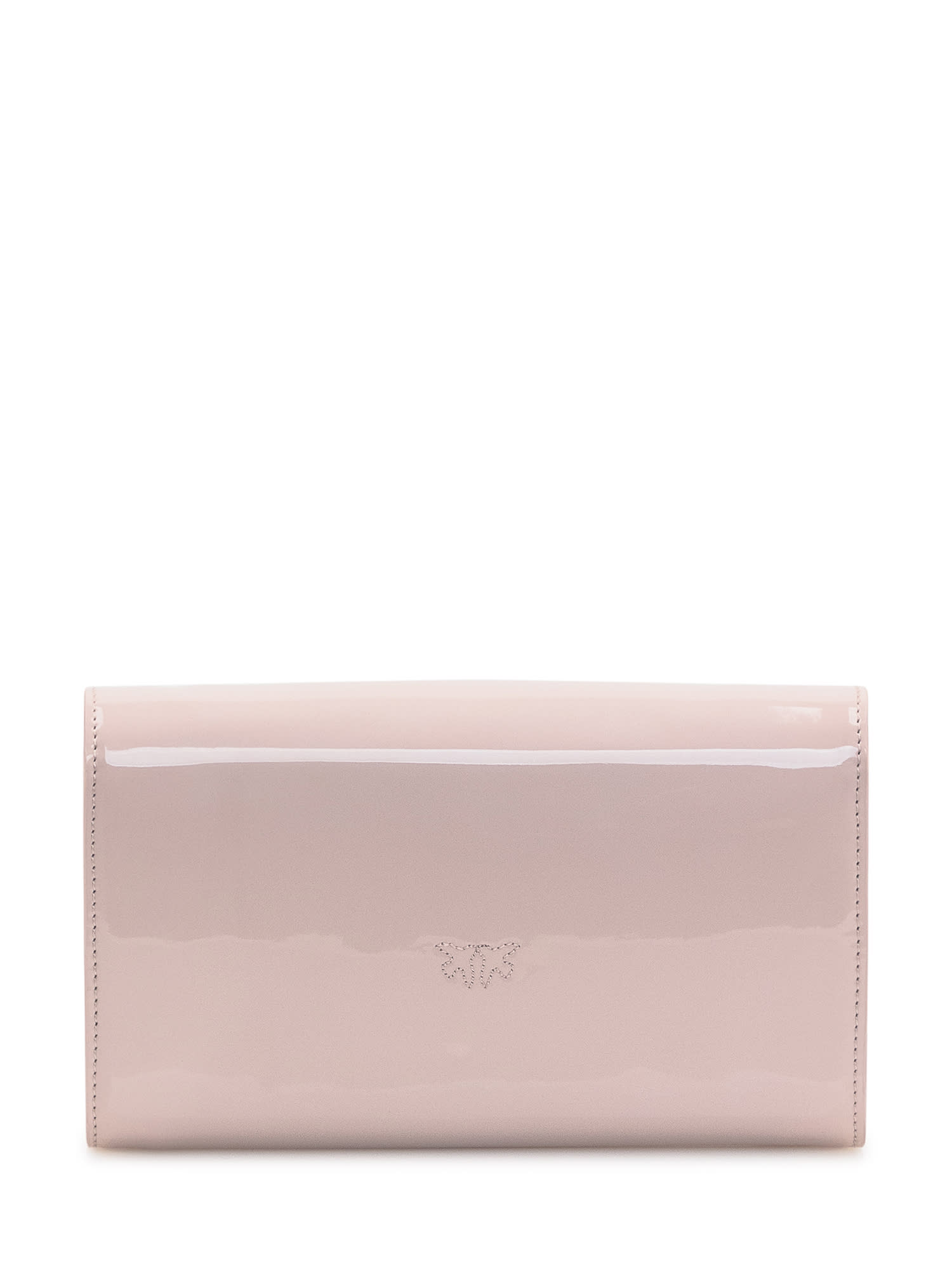 Shop Pinko Love One Wallet In Cipria-antique Gold