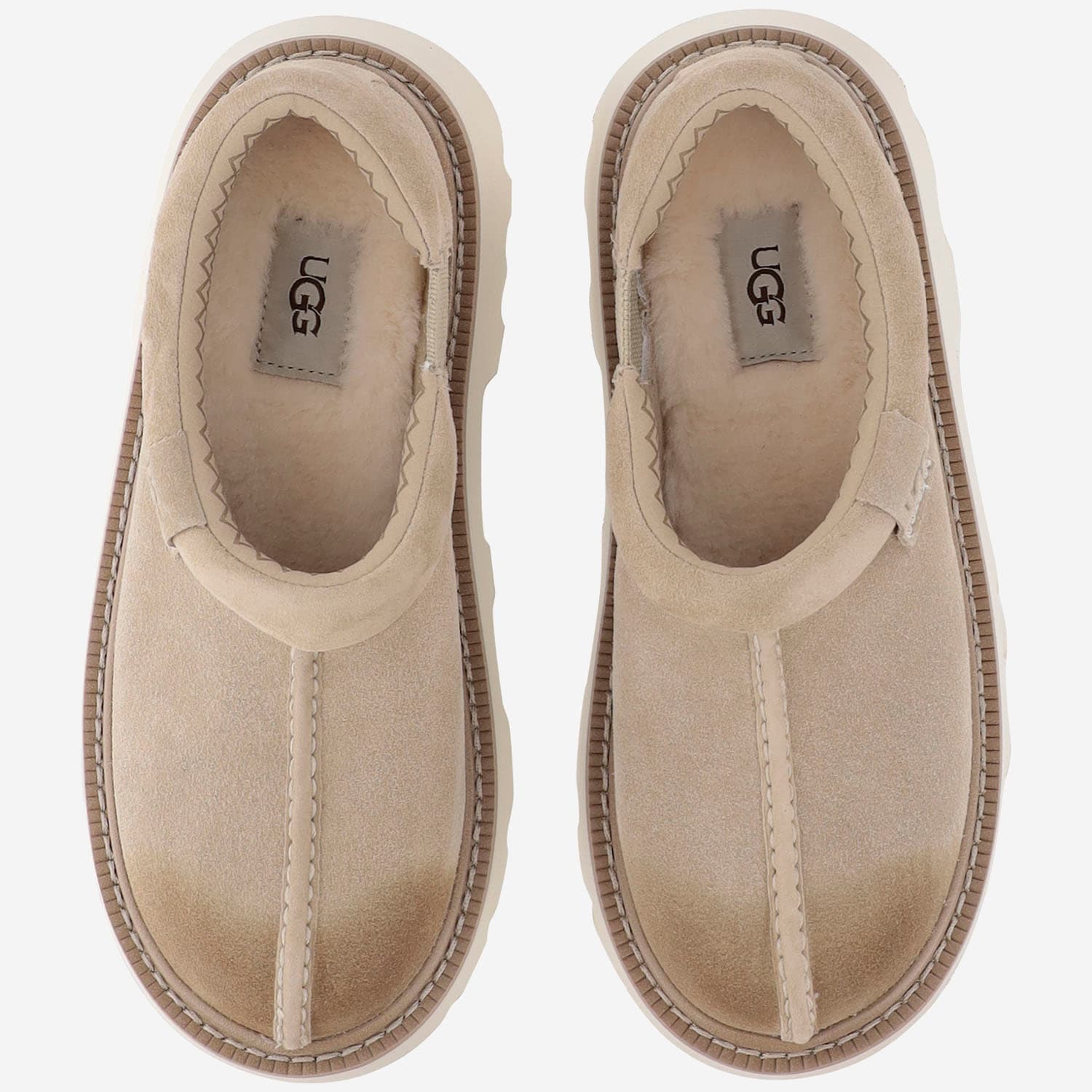 Ugg Slip On Tasman Lug Beige In Marrone Chiaro
