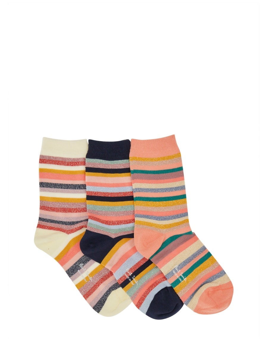 Paul Smith 3-pack Socks Signature Stripe In Multi