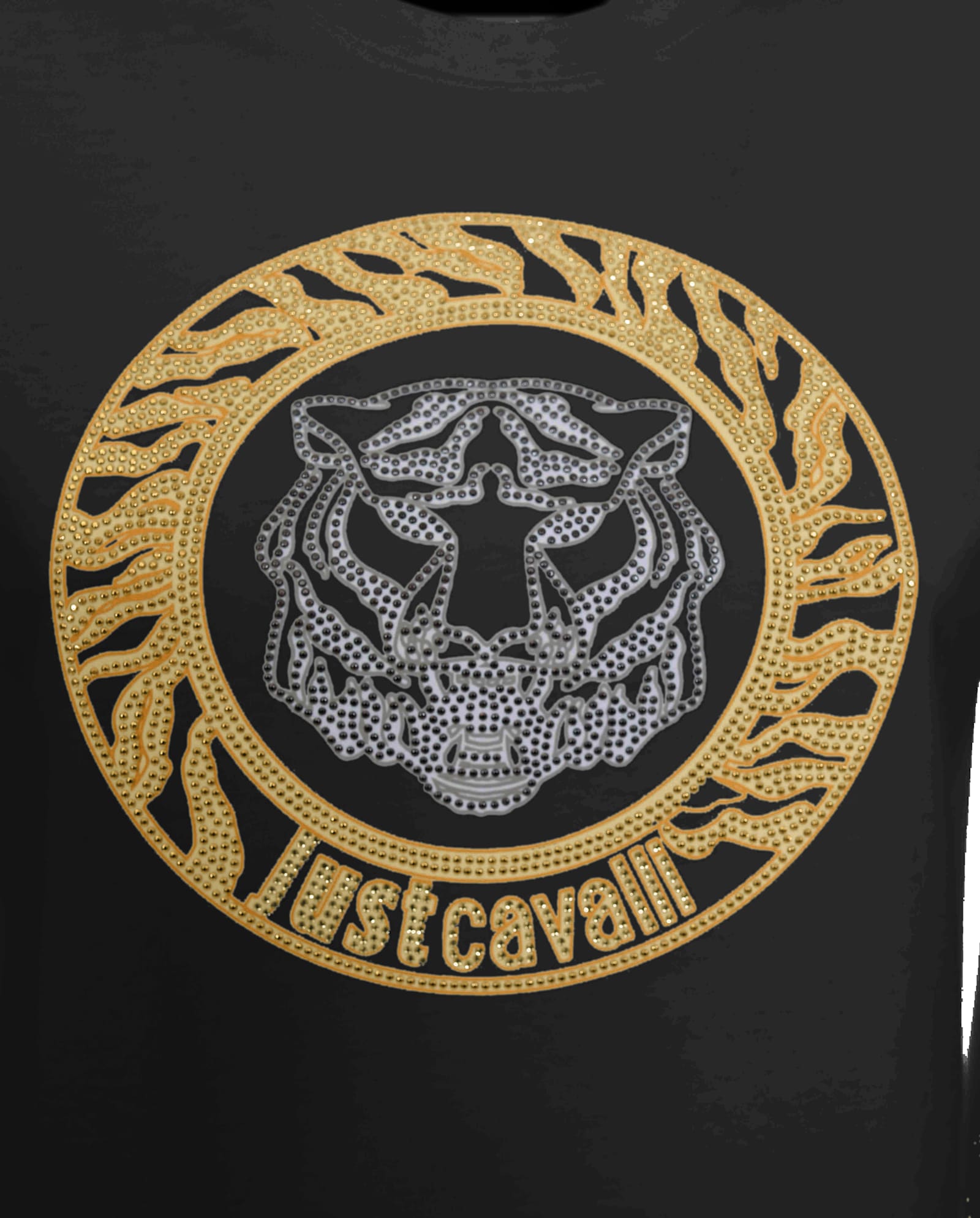 Just Cavalli Logo T-shirt In Black