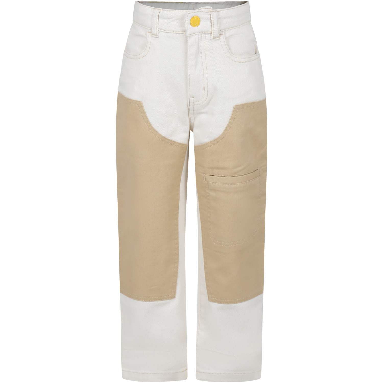 Marc Jacobs Ivory Casual Trousers For Boy