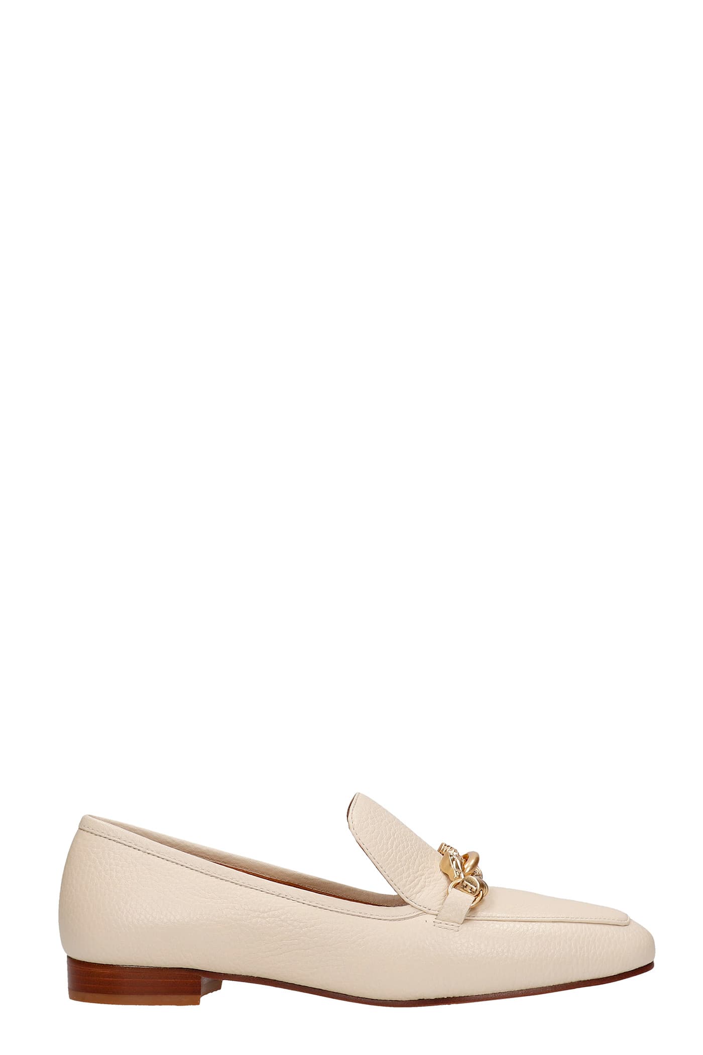 Buy Tory Burch Jess Loafers In Beige Leather online, shop Tory Burch shoes with free shipping