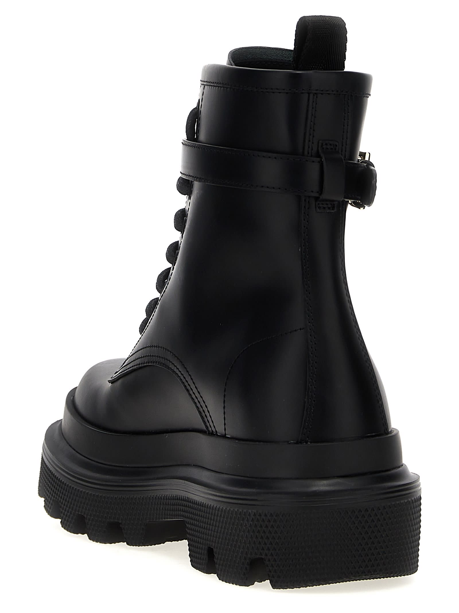 Shop Dolce & Gabbana Logo Ankle Boots In Black