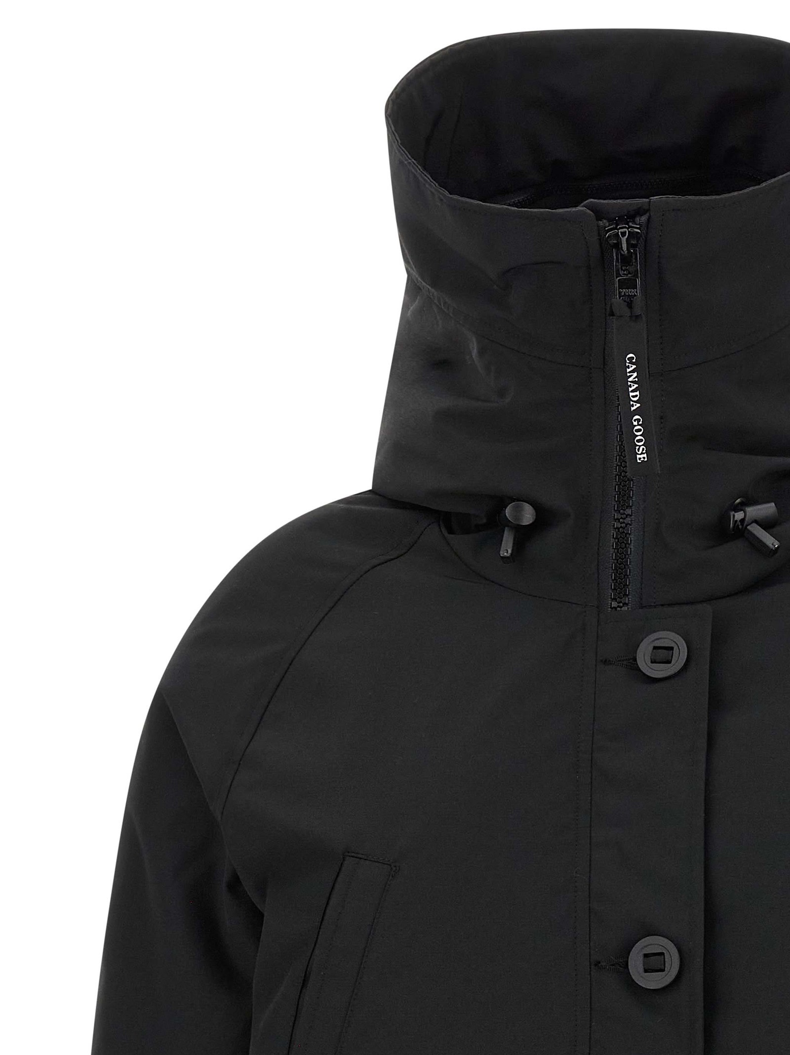 Canada Goose Chilliwack Hooded Shell Down Bomber Jacket In Black