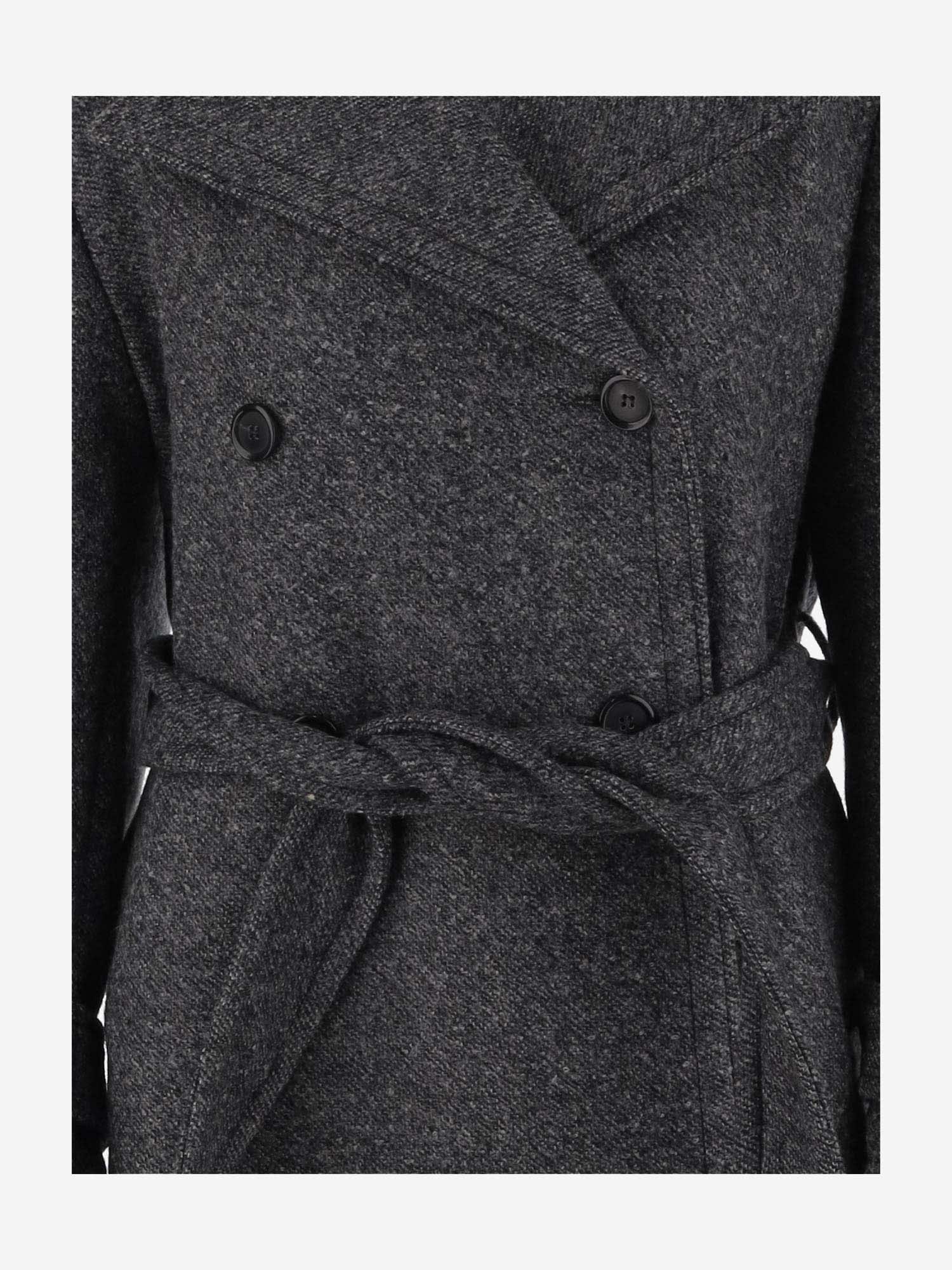 Shop Pinko Wool Blend Coat In Grey