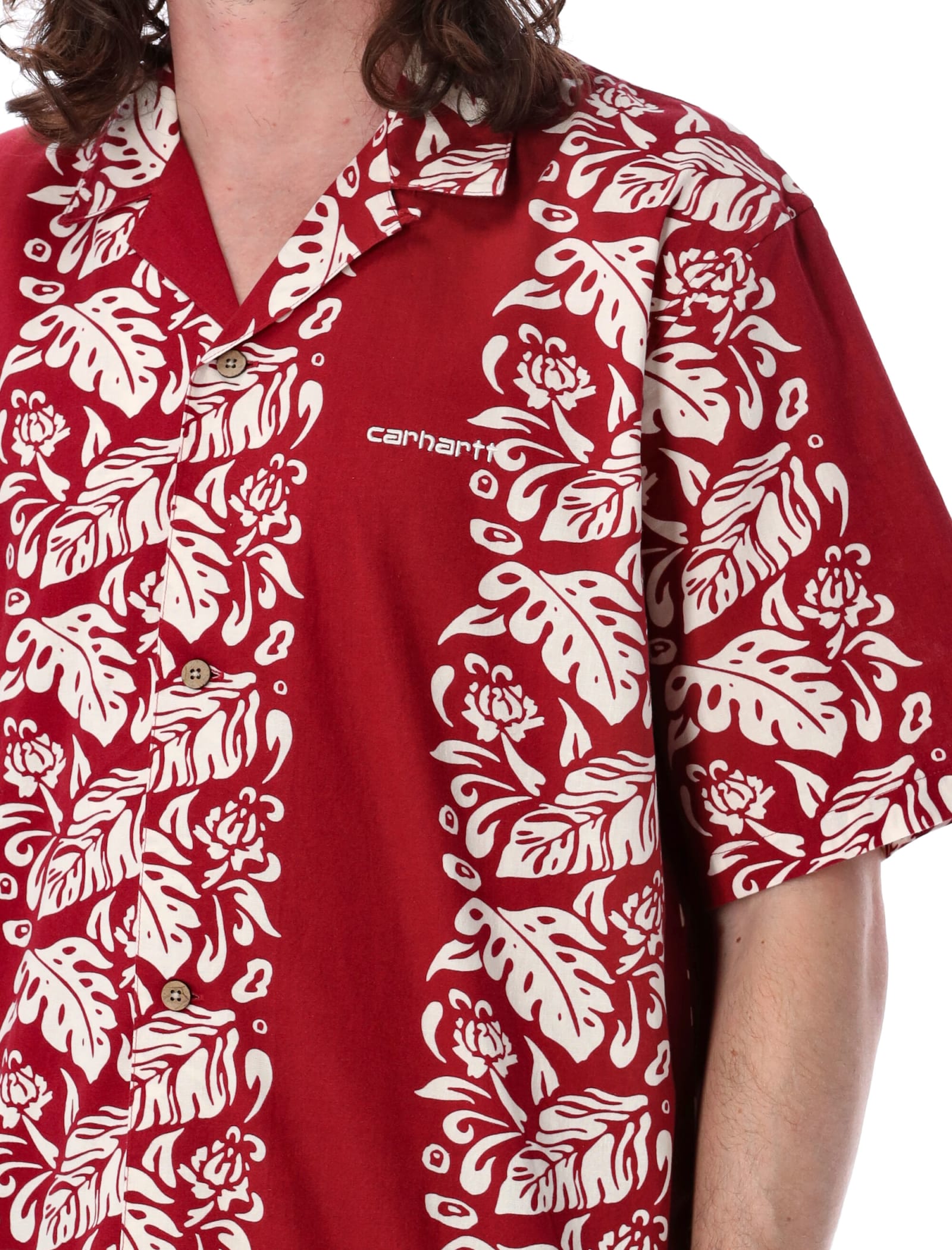 Shop Carhartt Floral Shirt In Red