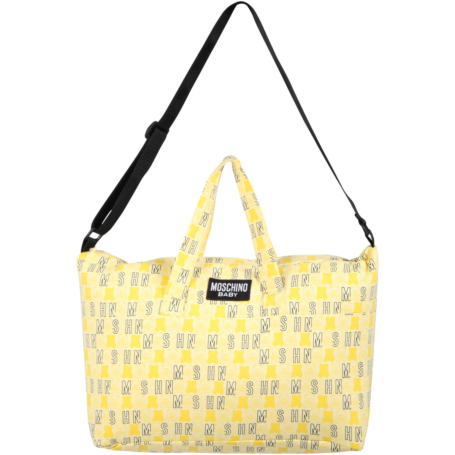 Moschino Yellow Changing Bag For Baby Kids With Logos