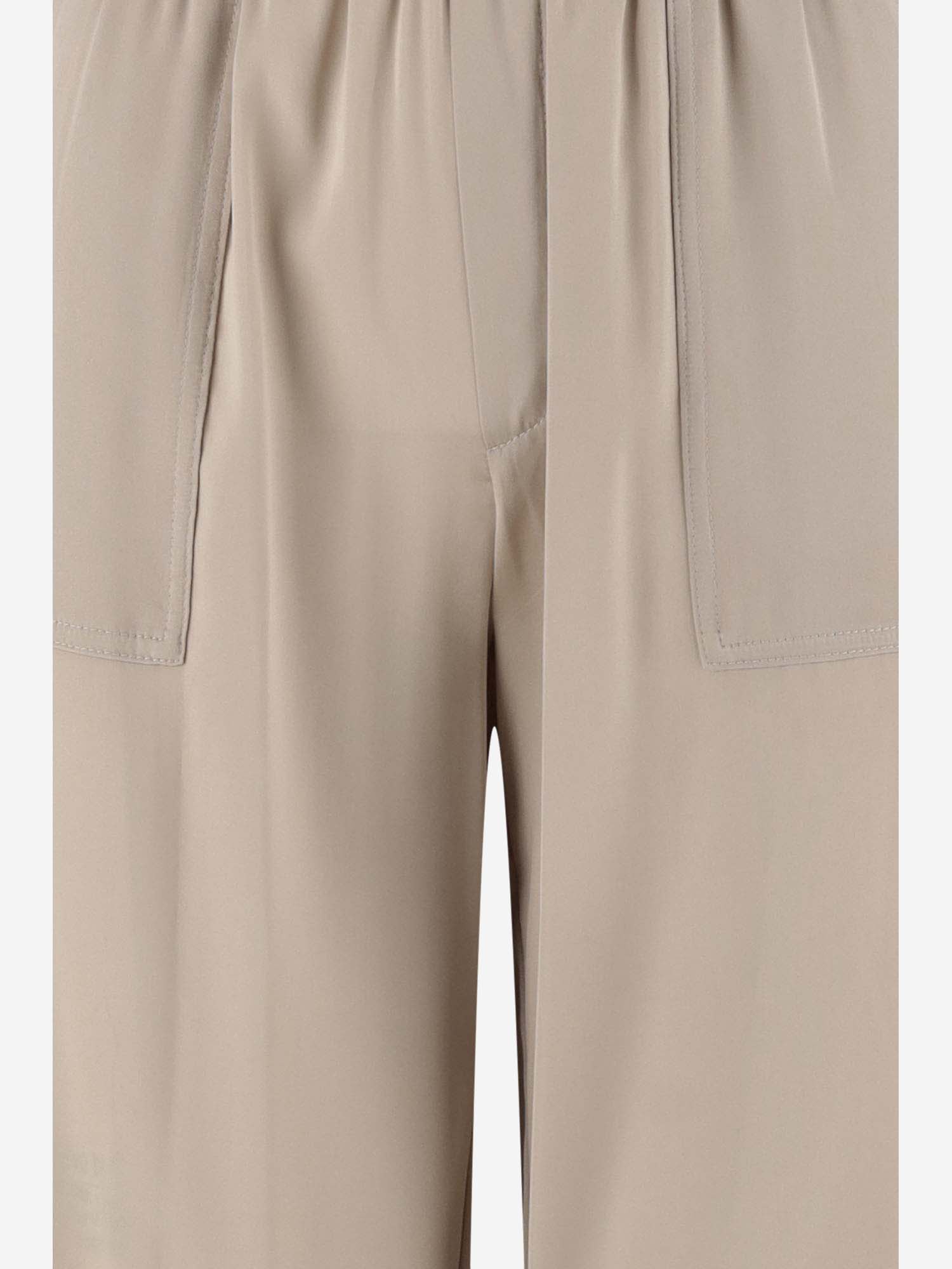 Shop Wild Cashmere Stretch Silk Pants In Beige